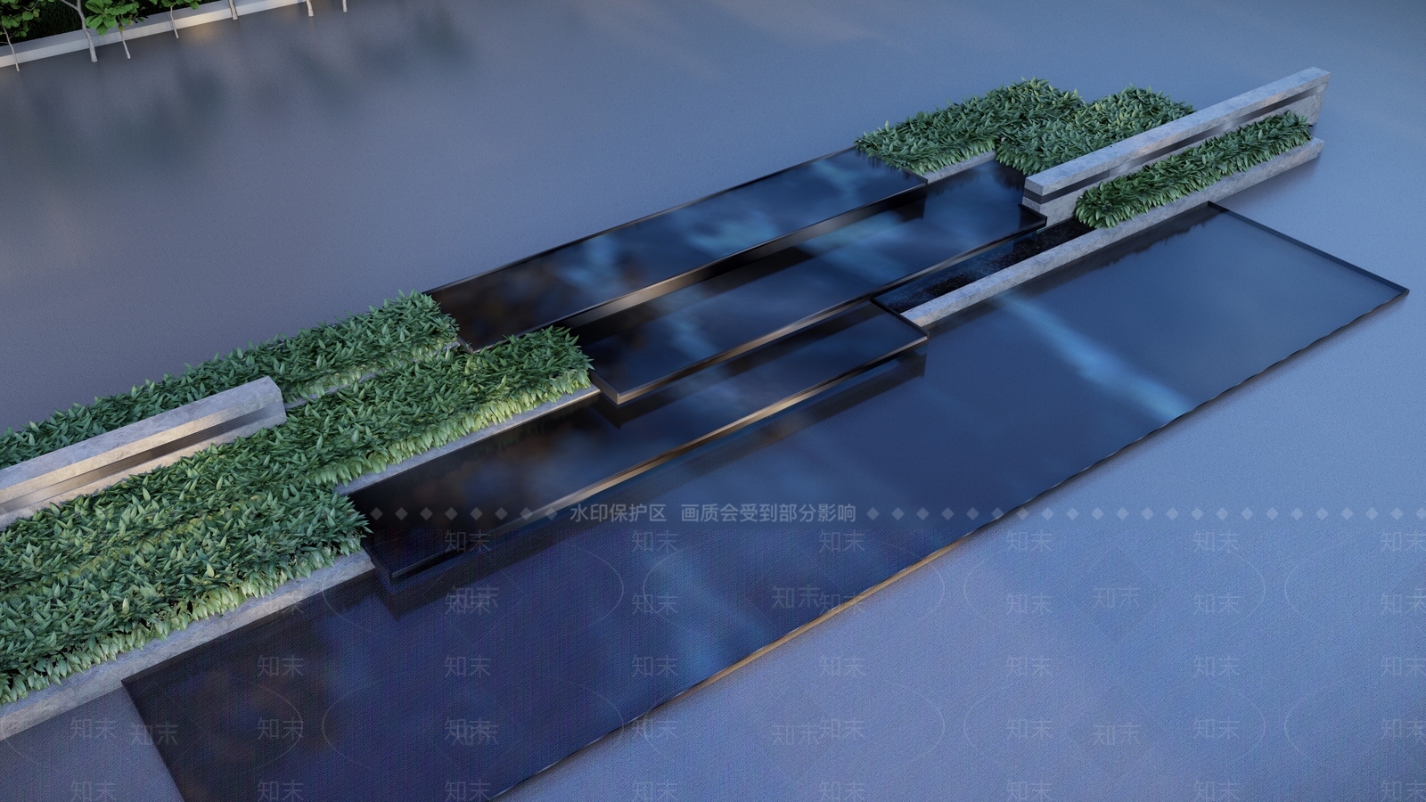 现代水景SU模型下载【ID:1136819159】