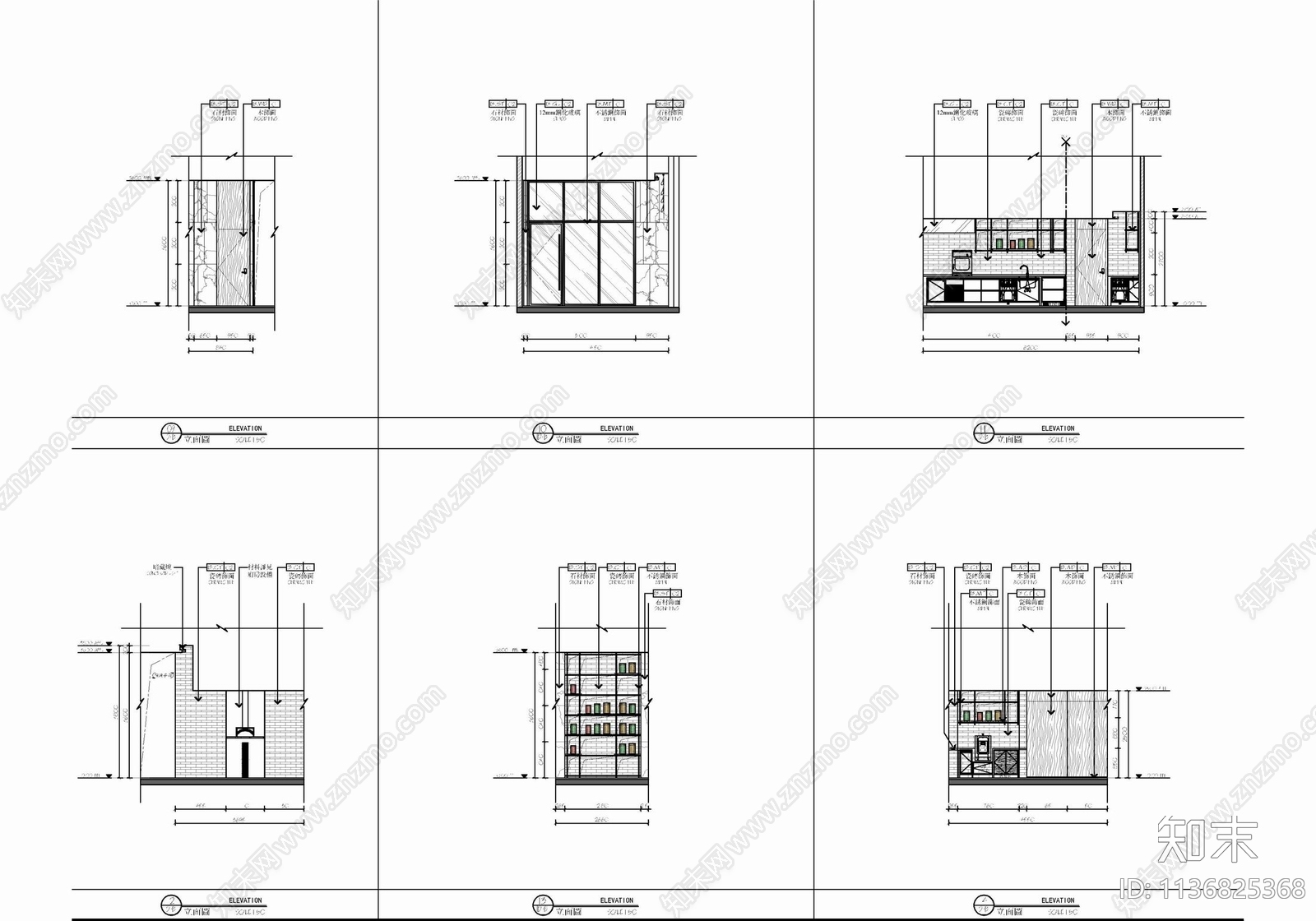 700㎡自助餐厅室内cad施工图下载【ID:1136825368】