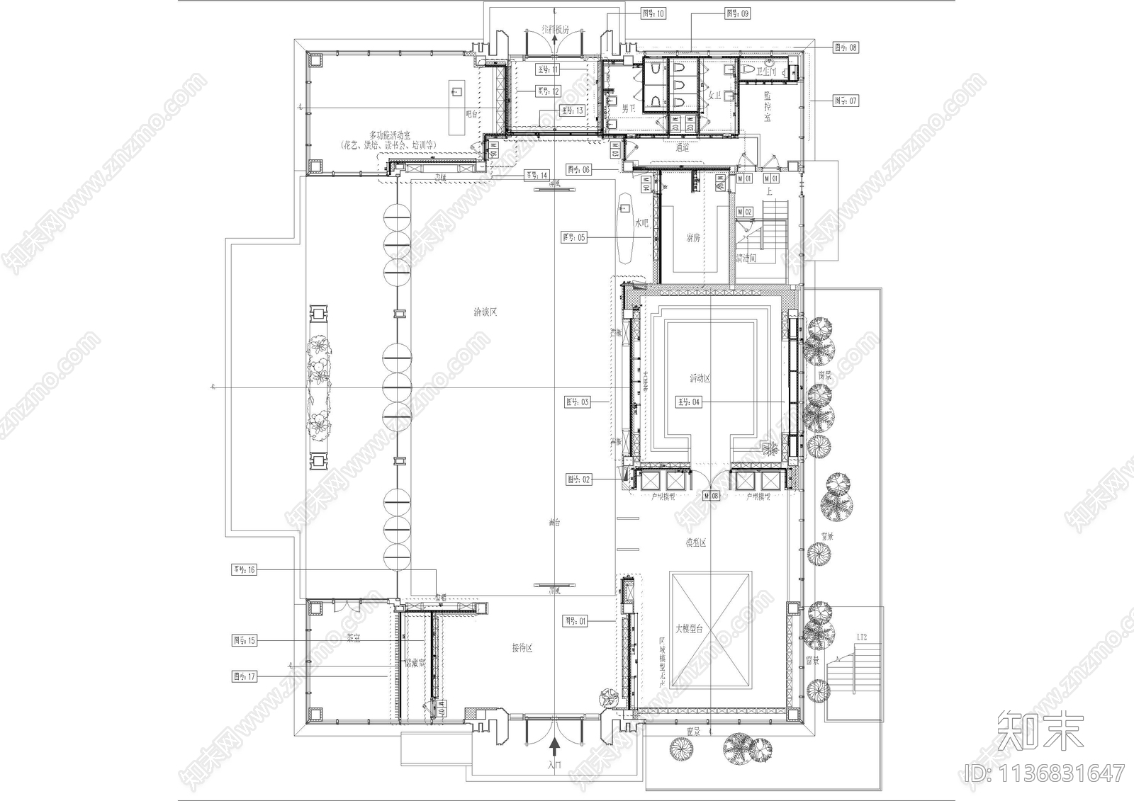 轻钢龙骨隔墙骨架加固大样cad施工图下载【ID:1136831647】