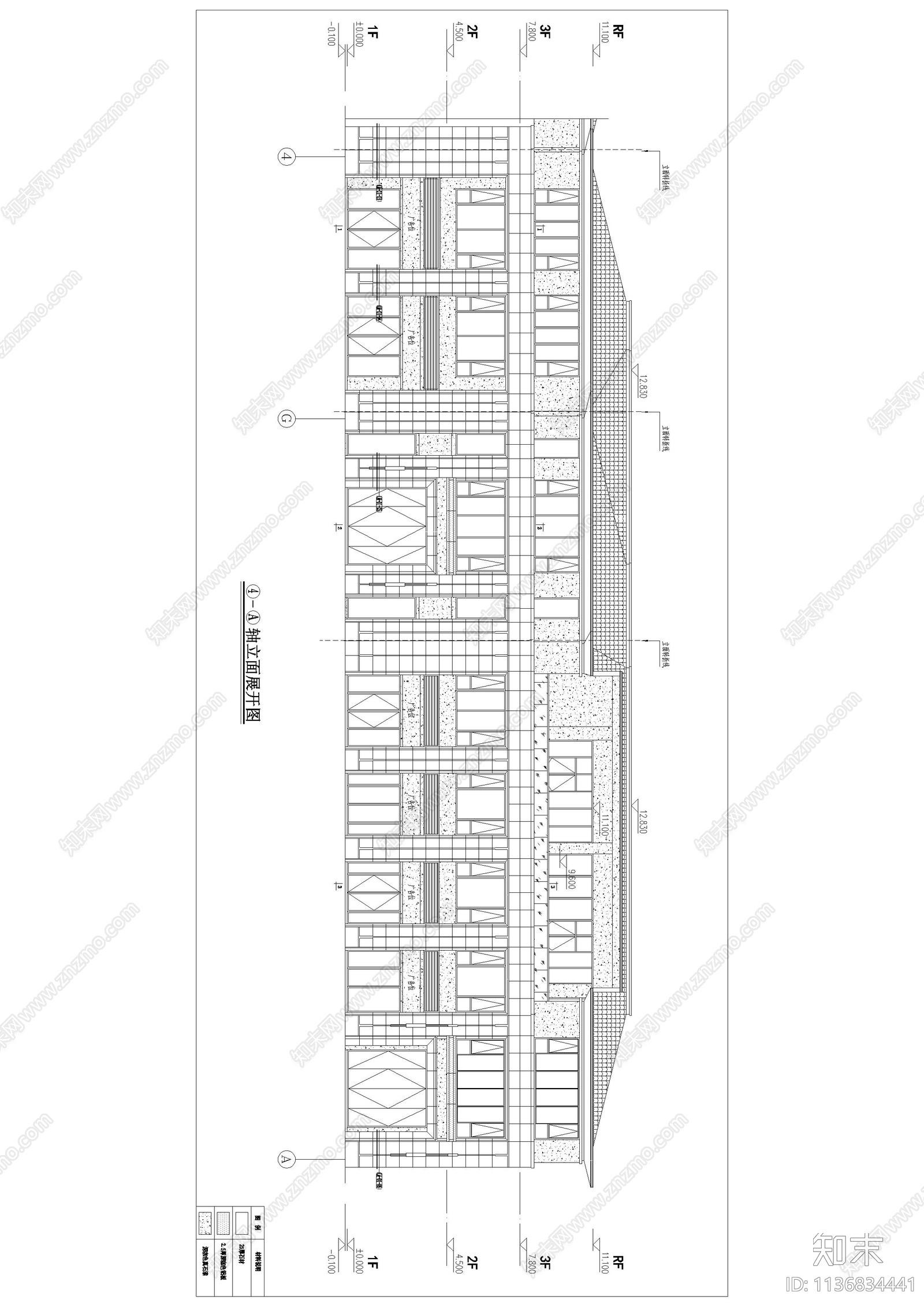 石材幕墙节点cad施工图下载【ID:1136834441】
