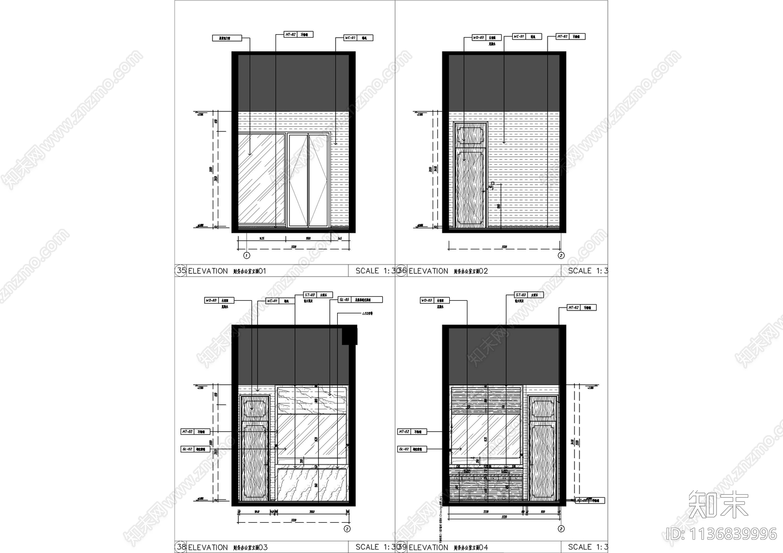 宜昌售楼部全套cad施工图下载【ID:1136839996】