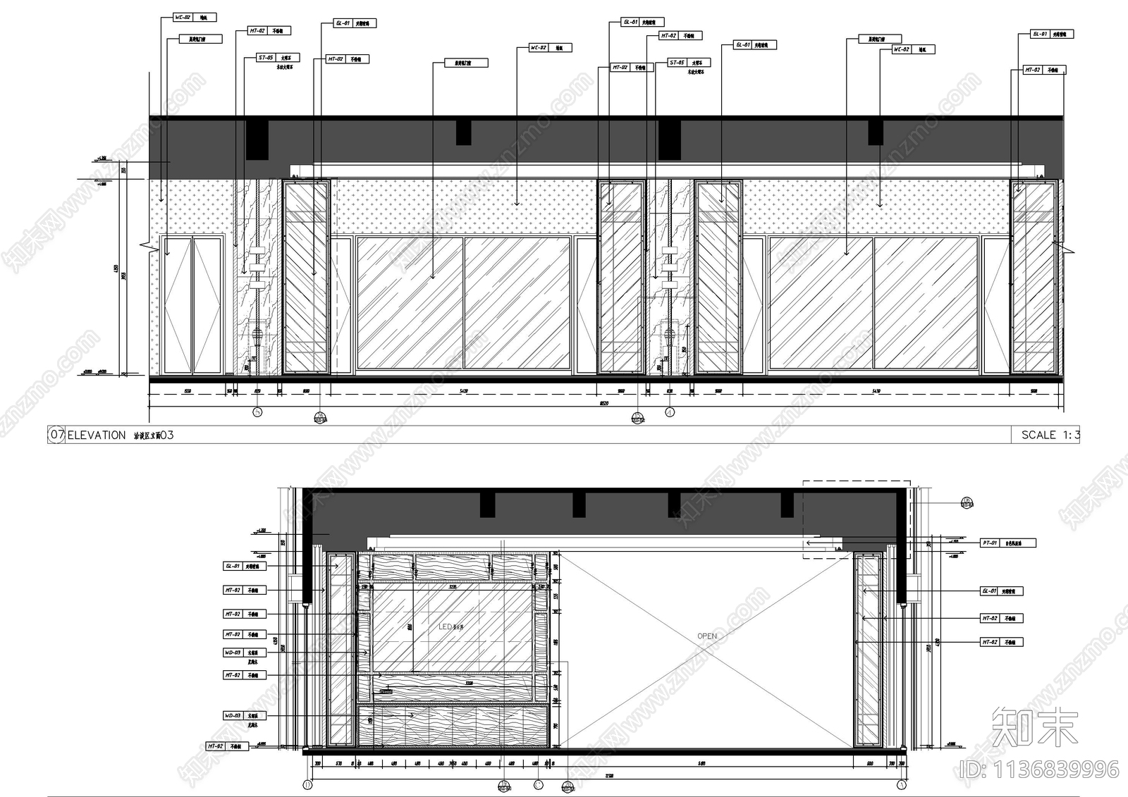 宜昌售楼部全套cad施工图下载【ID:1136839996】