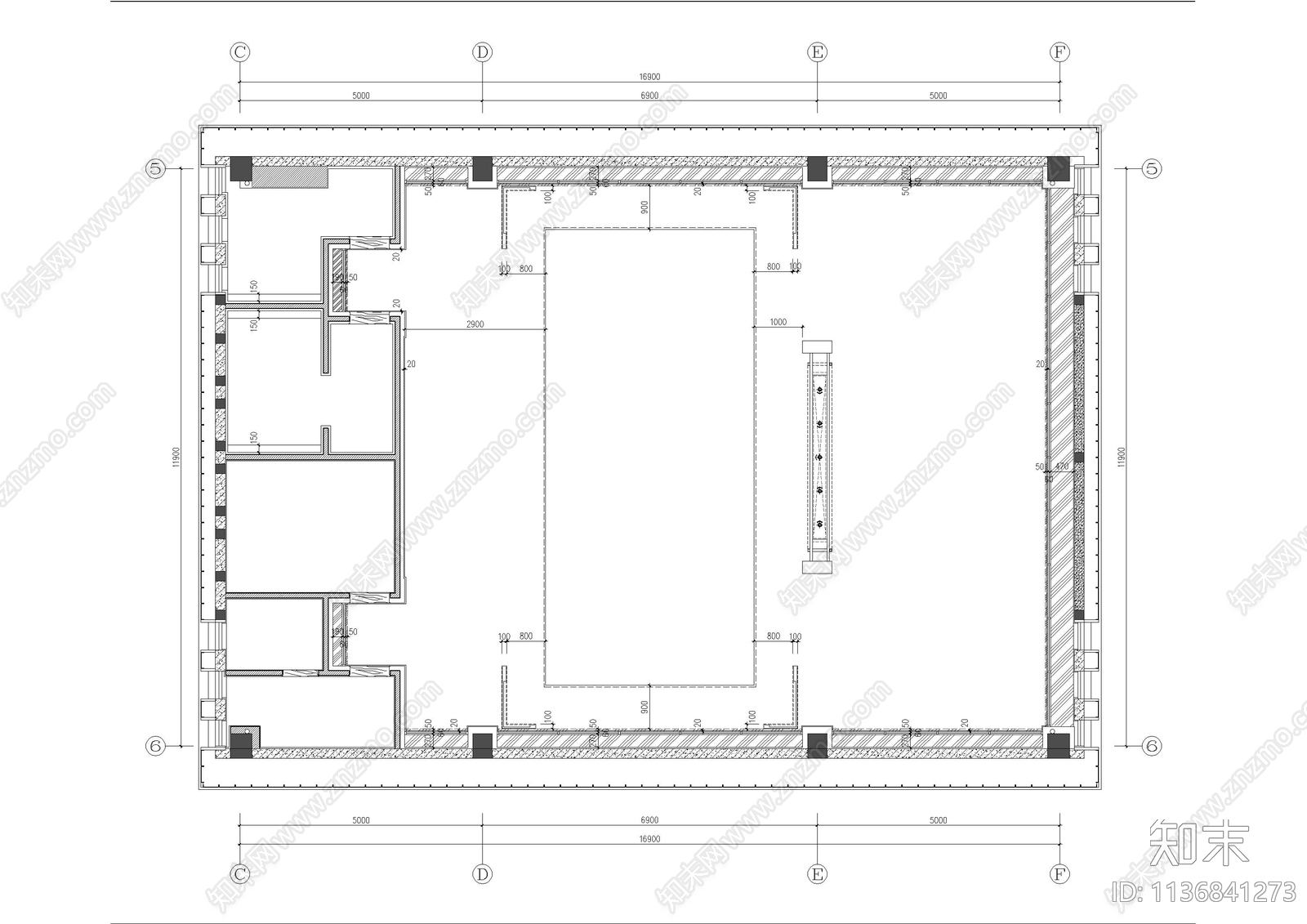 220㎡苏州售楼处全套cad施工图下载【ID:1136841273】