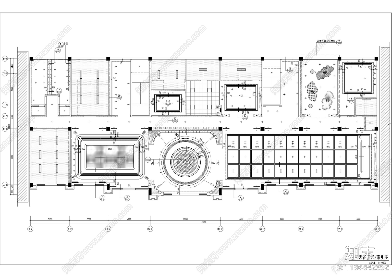 新中式碧桂园售楼处cad施工图下载【ID:1136842692】