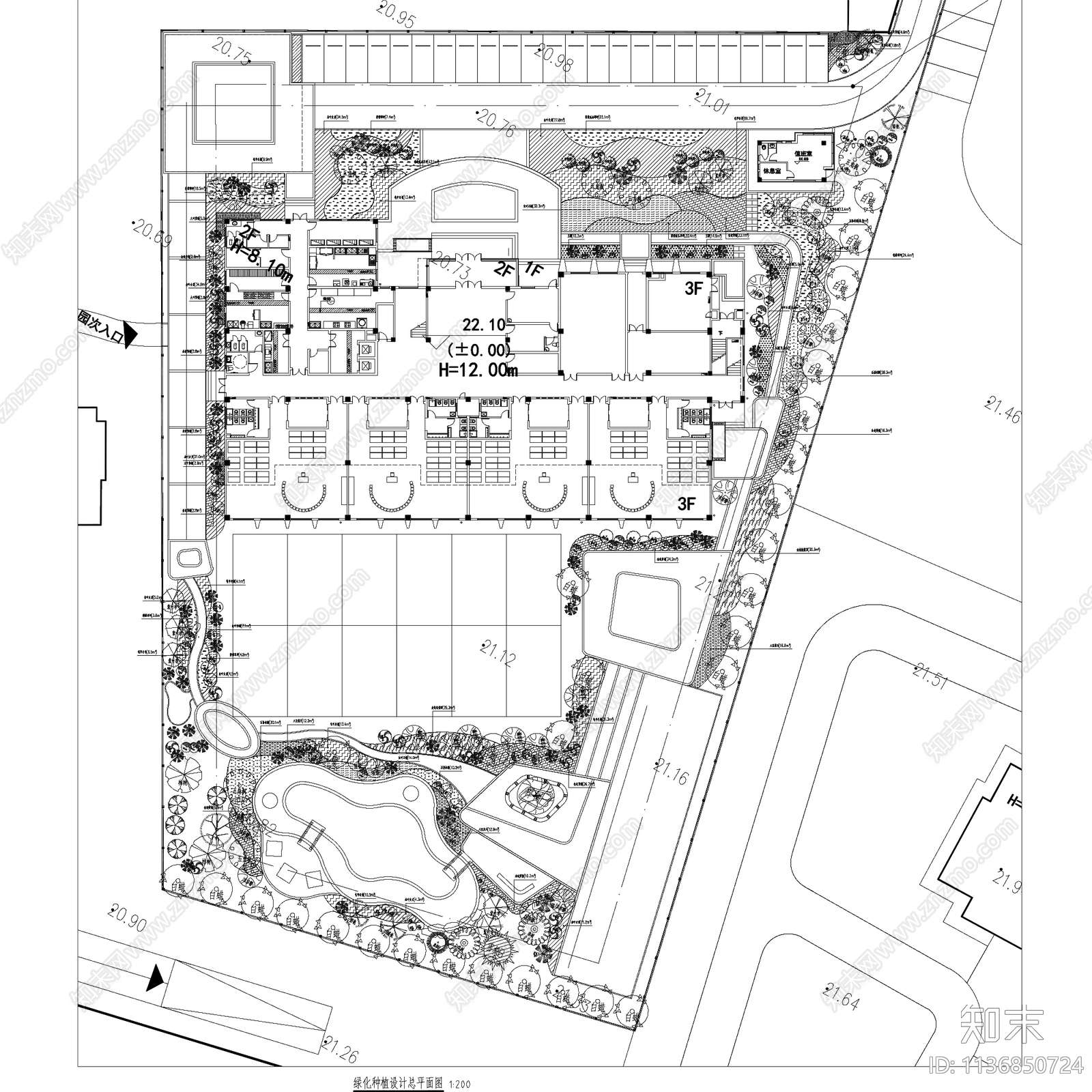 青岛东李第二幼儿园景观施工图下载【ID:1136850724】