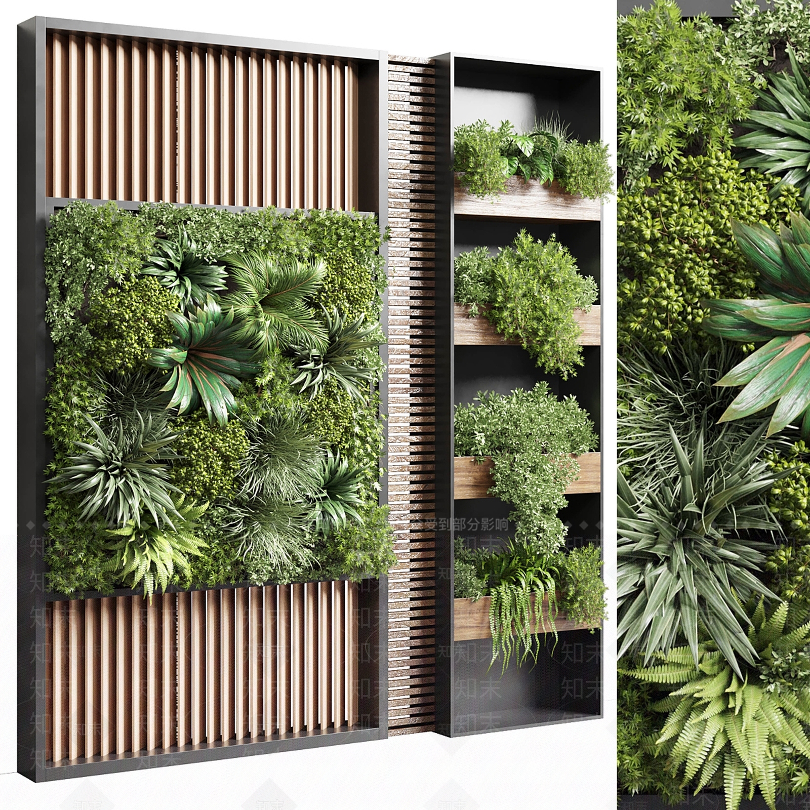 绿植墙3D模型下载【ID:1136851788】