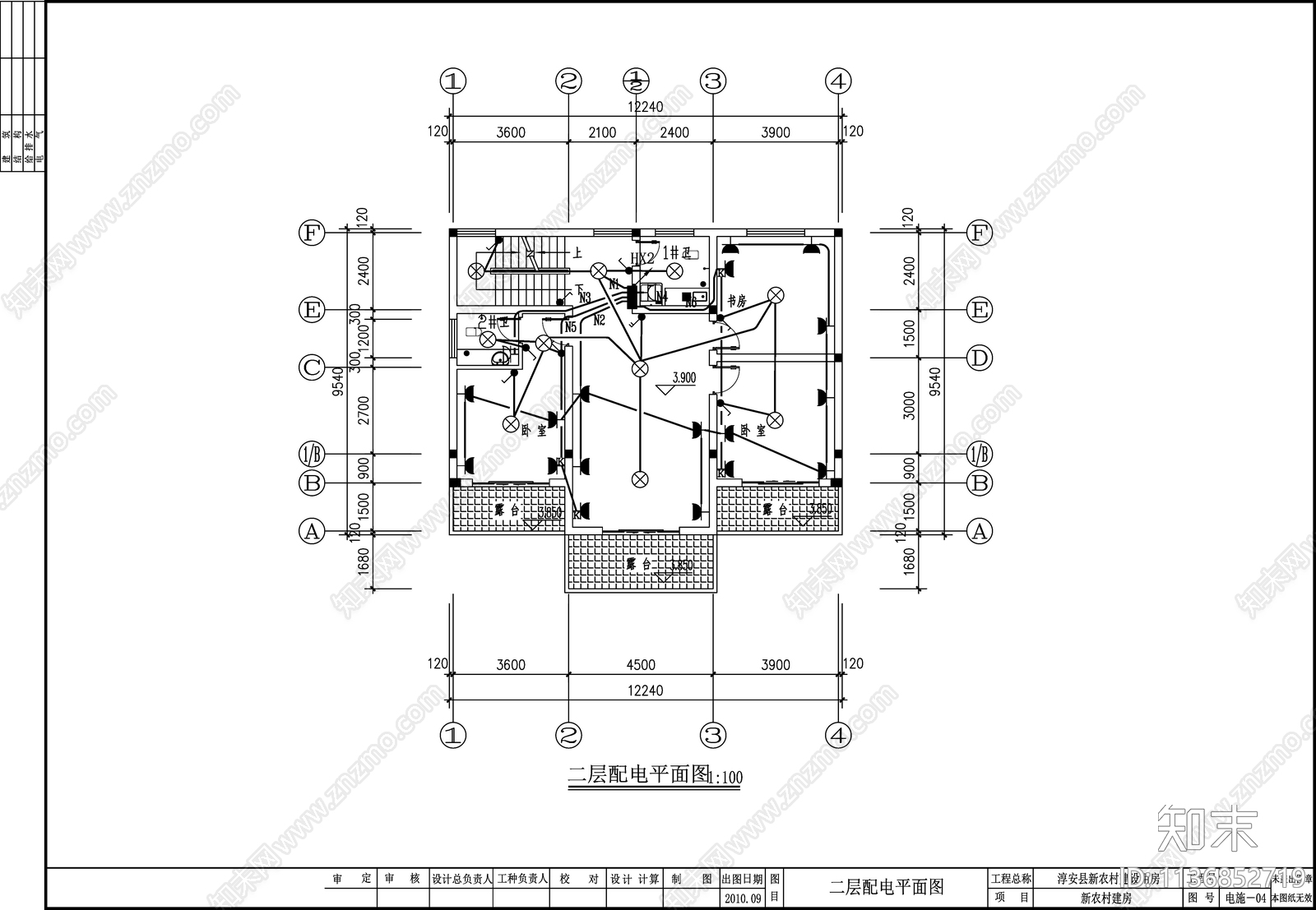 别墅电气cad施工图下载【ID:1136852719】