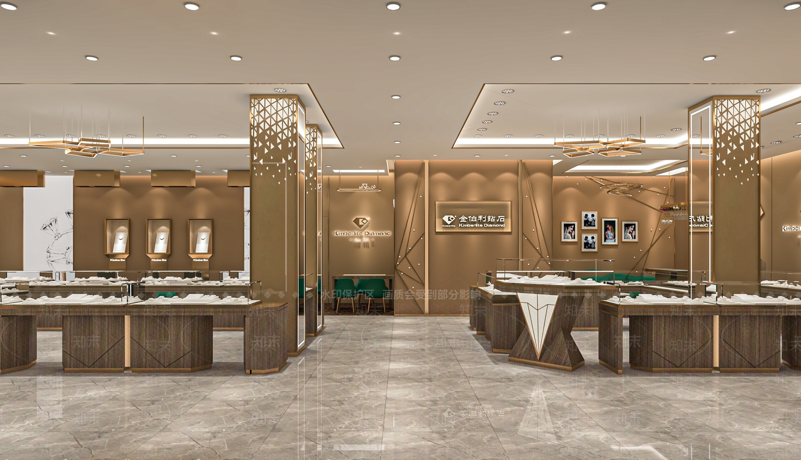 现代珠宝店SU模型下载【ID:1136854215】