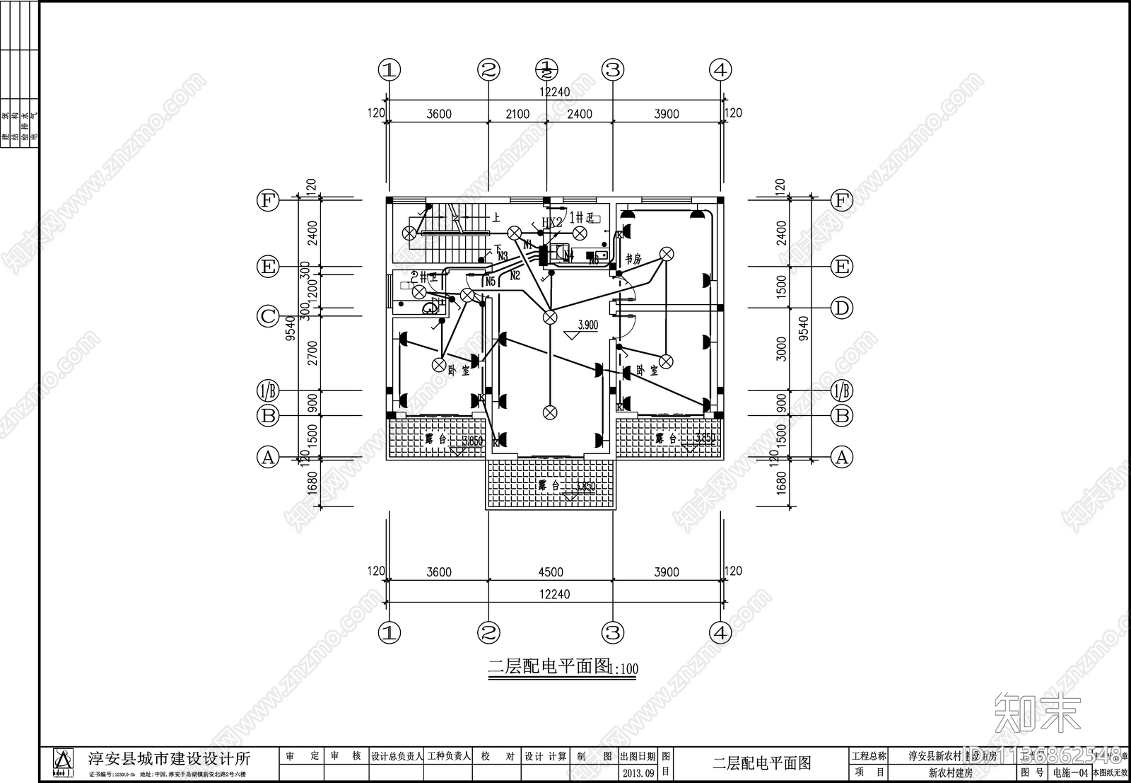 别墅电气cad施工图下载【ID:1136862548】