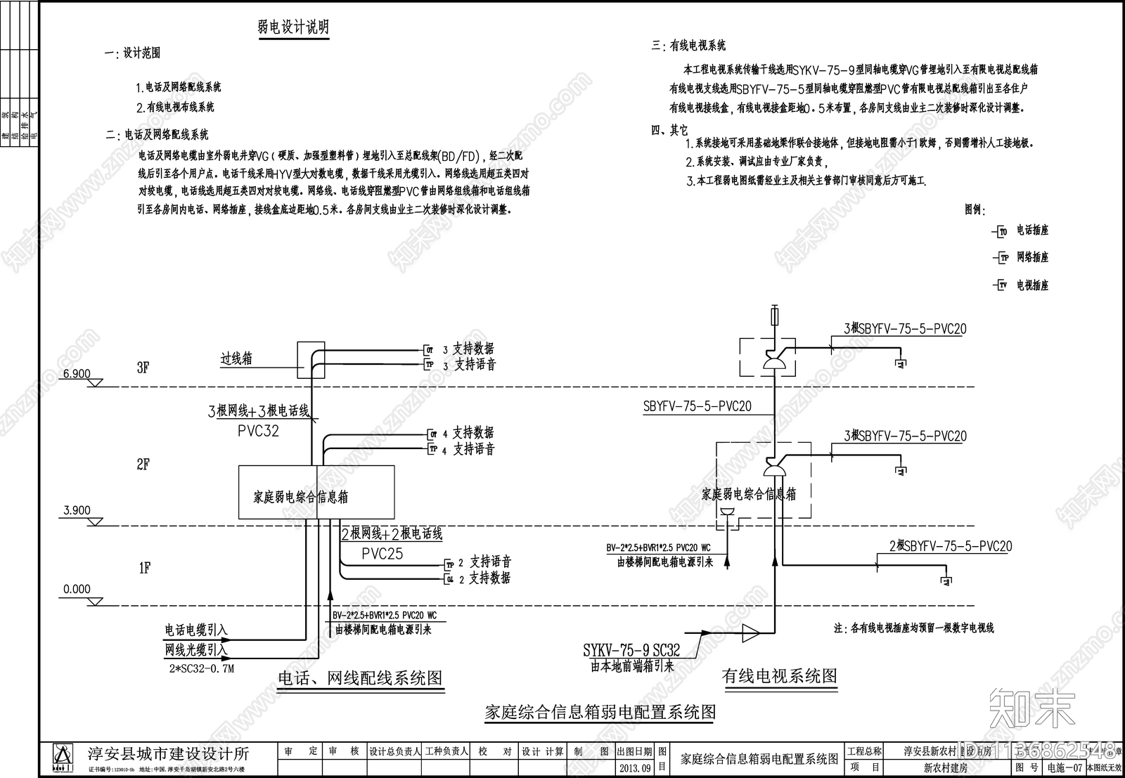 别墅电气cad施工图下载【ID:1136862548】