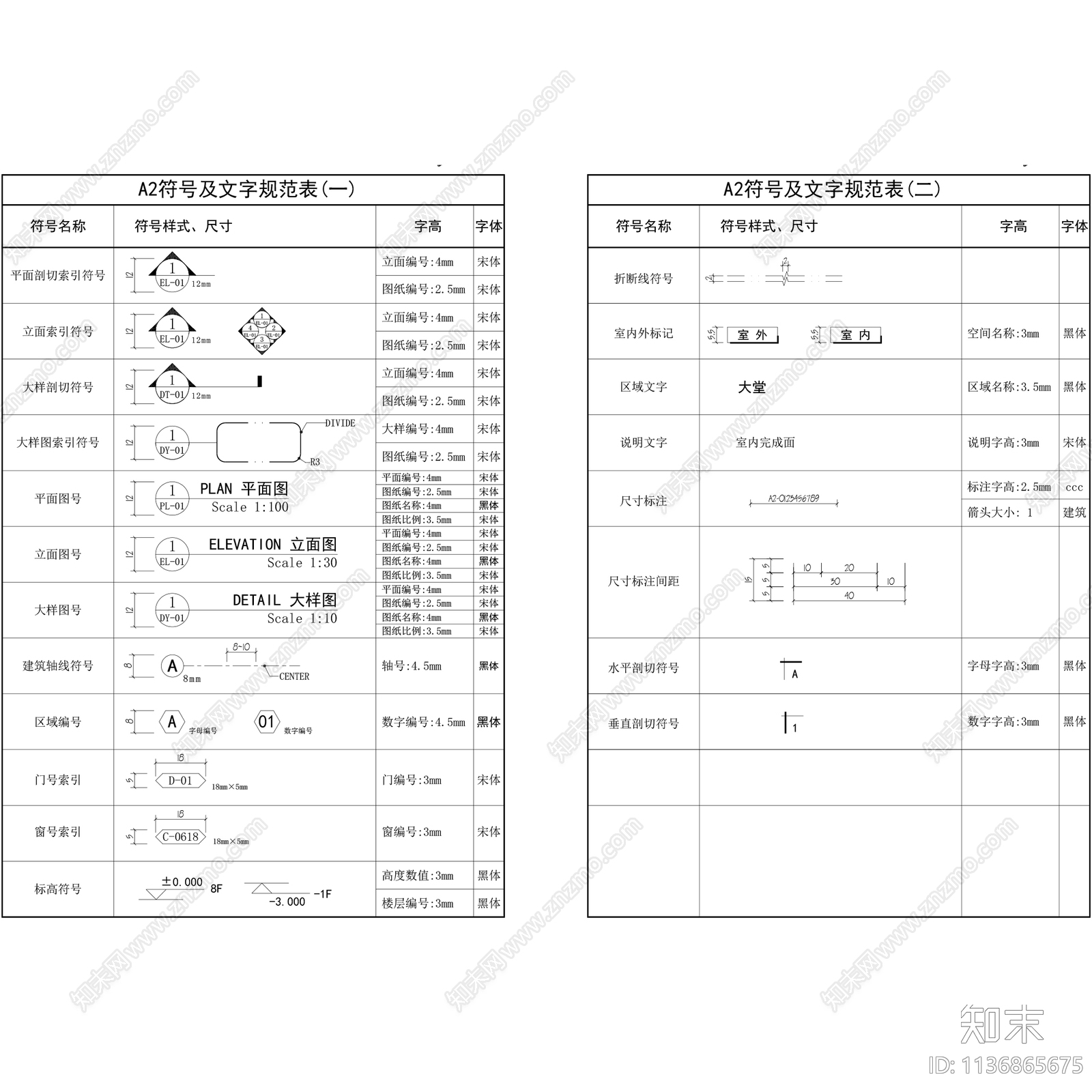 建筑幕墙工程符号填充设计说明施工图下载【ID:1136865675】