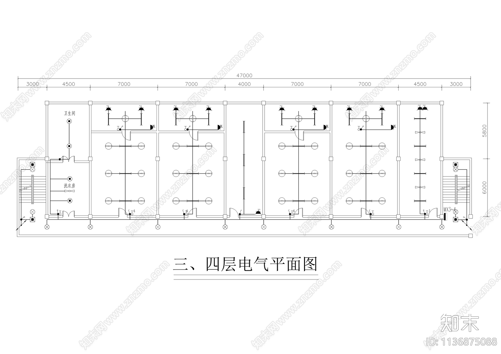 武警支队新建营房电气cad施工图下载【ID:1136875088】