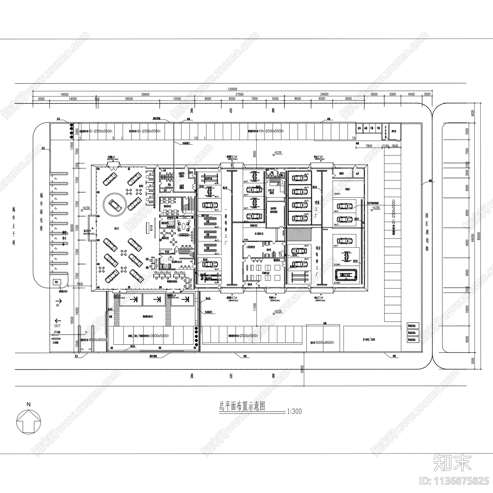 汽车城4S店车展建筑34套cad施工图下载【ID:1136875825】