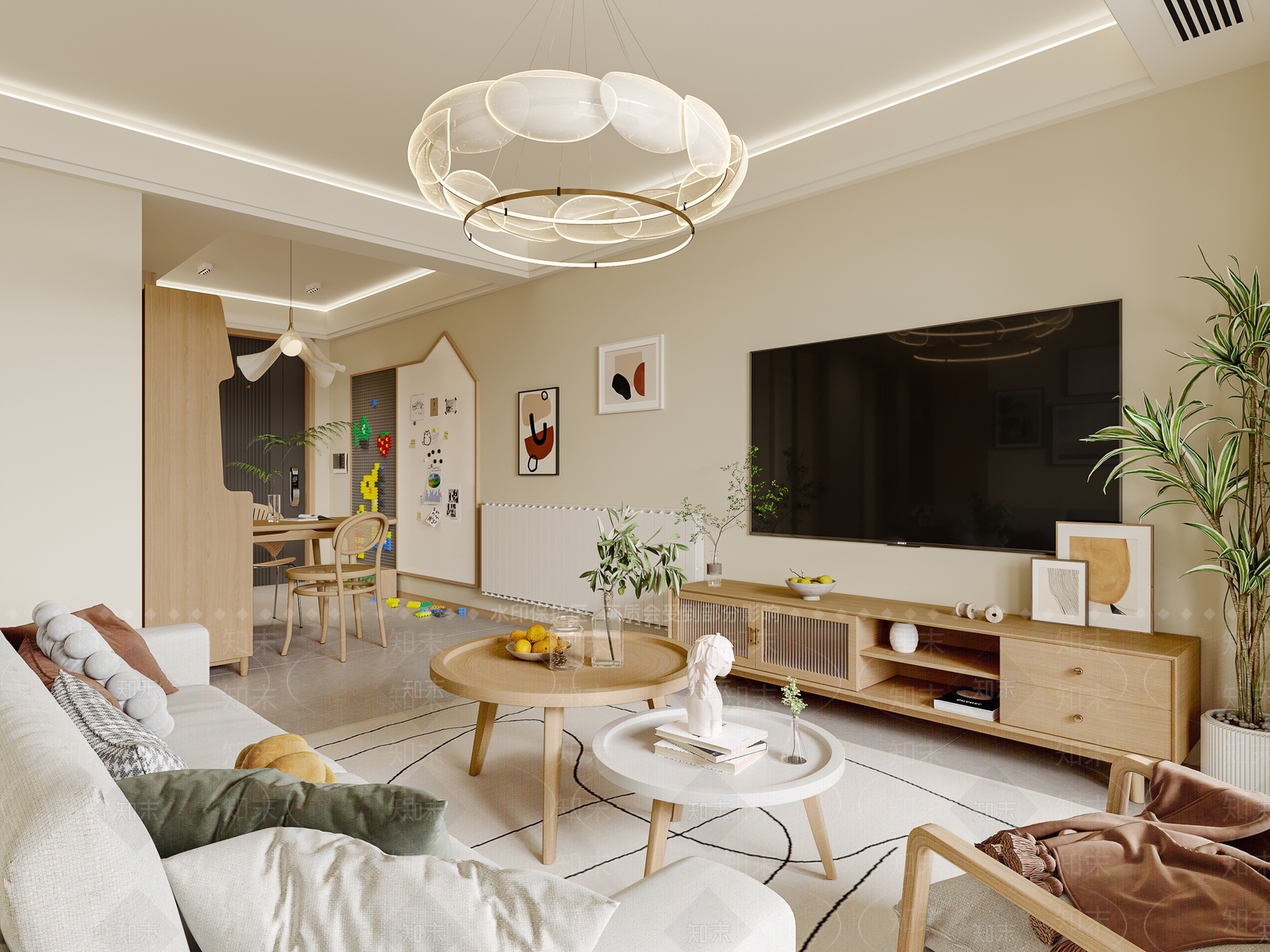 北欧家居餐厅3D模型下载【ID:1221782143】
