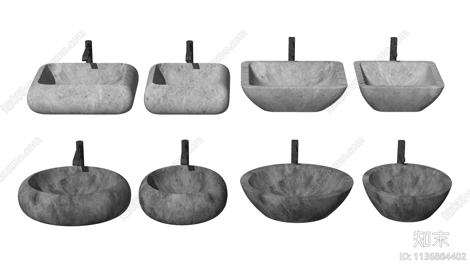 洗手盆SU模型下载【ID:1136884402】