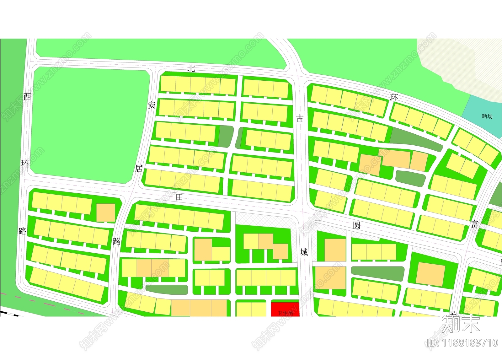 规划平面图cad施工图下载【ID:1188189710】