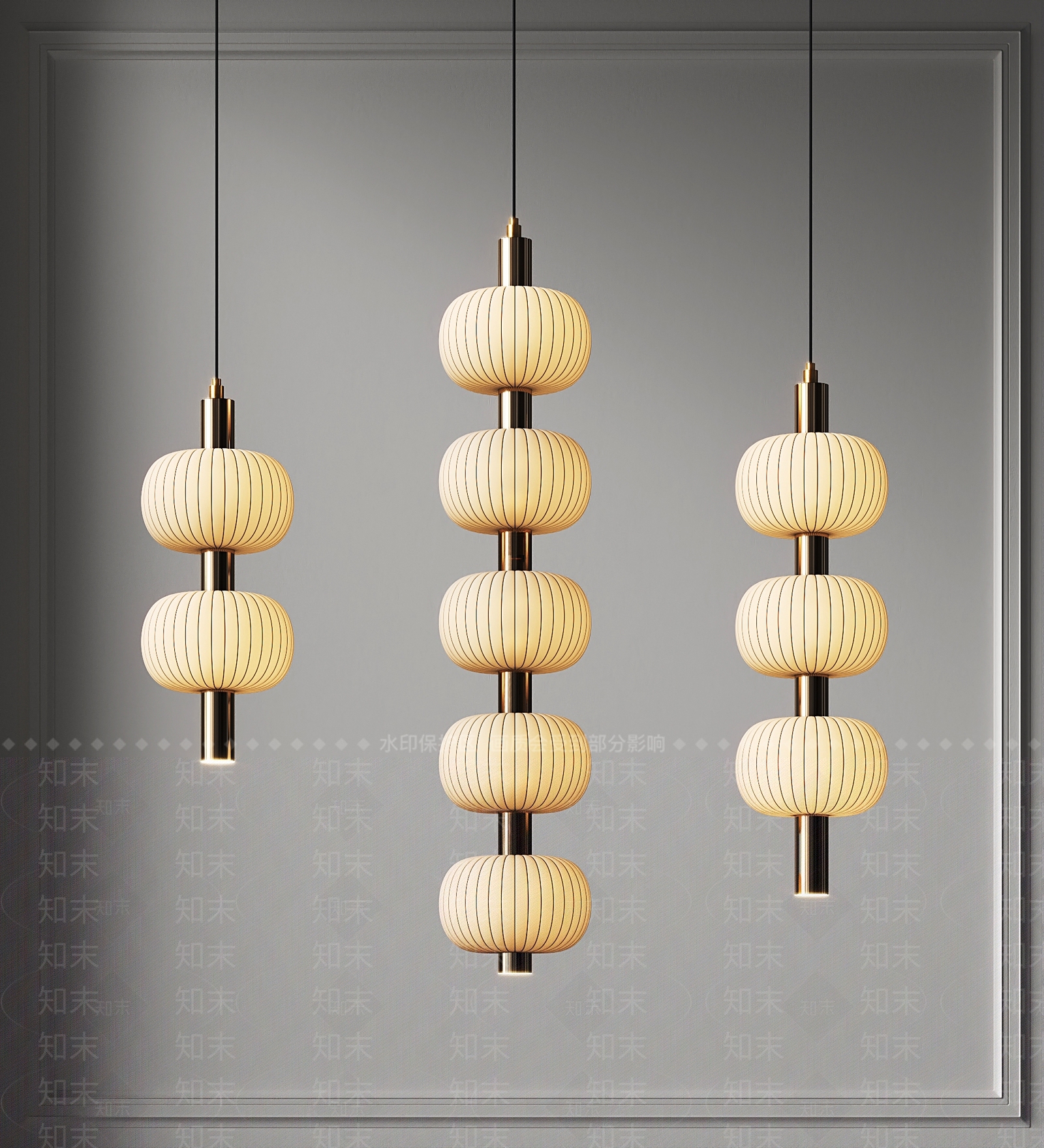 现代吊灯3D模型下载【ID:1136897378】