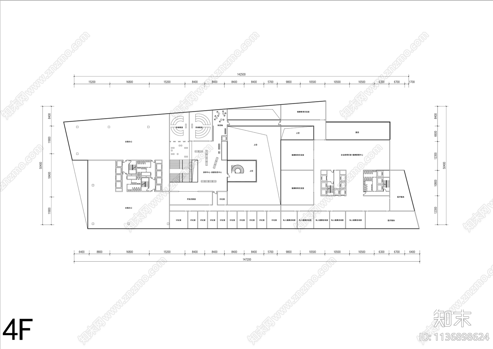 现代办公楼效果图cad施工图下载【ID:1136898624】