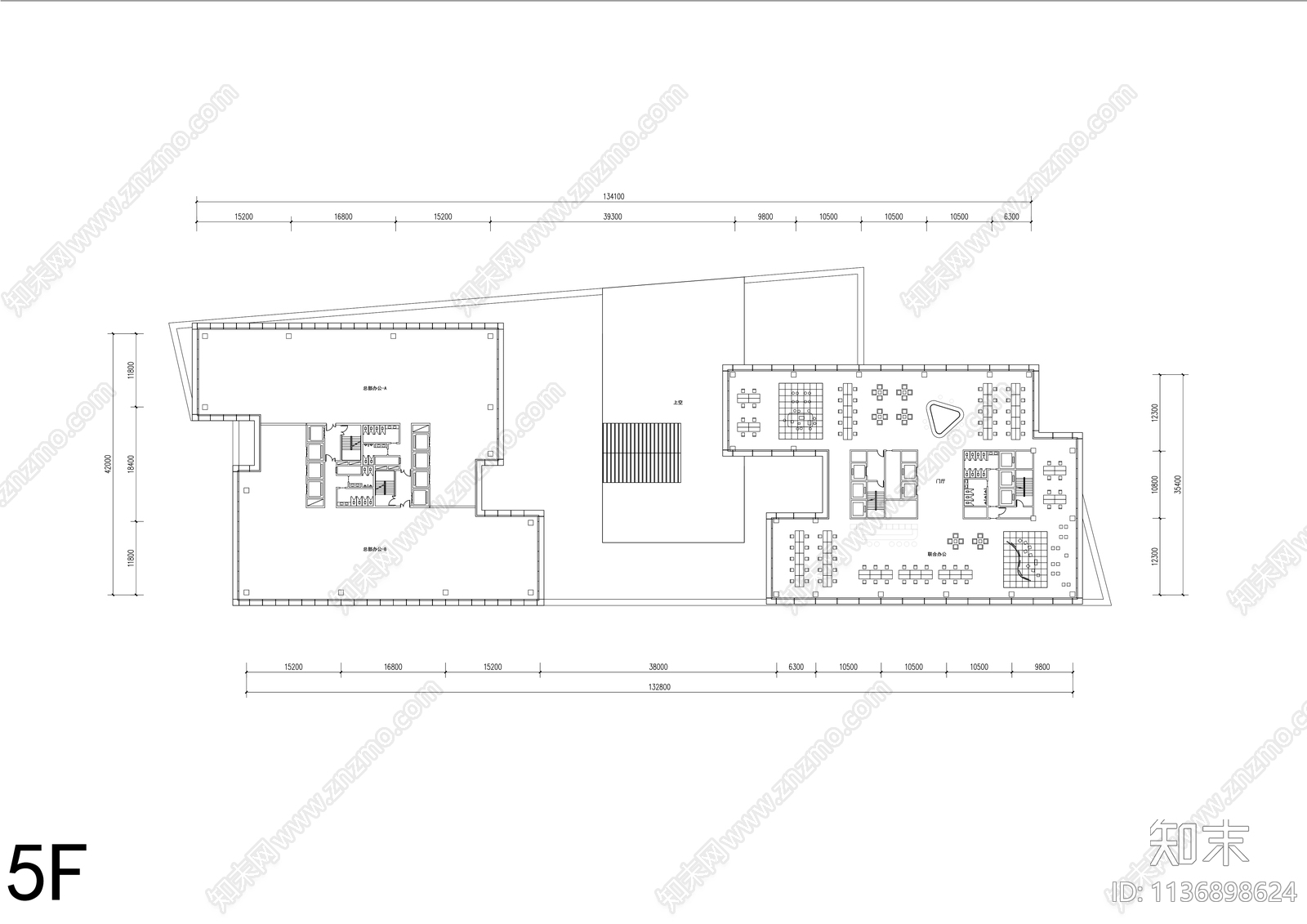 现代办公楼效果图cad施工图下载【ID:1136898624】