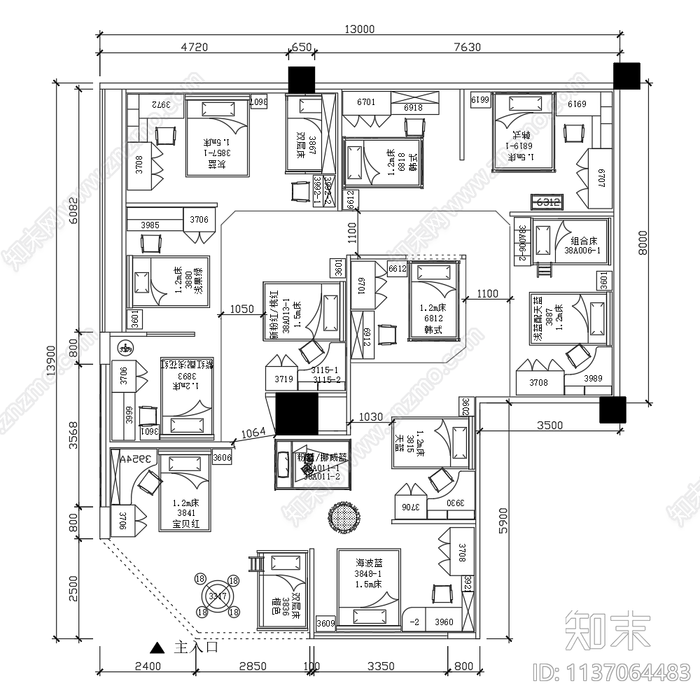 儿童家具专卖店展厅cad施工图下载【ID:1137064483】