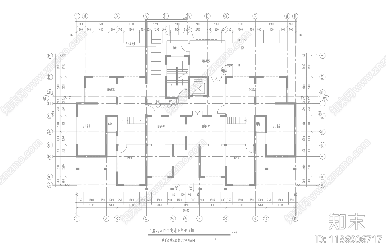 某高层住宅建筑施工图cad施工图下载【ID:1136906717】