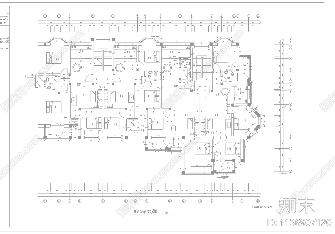 某住宅楼建筑cad施工图下载【ID:1136907120】