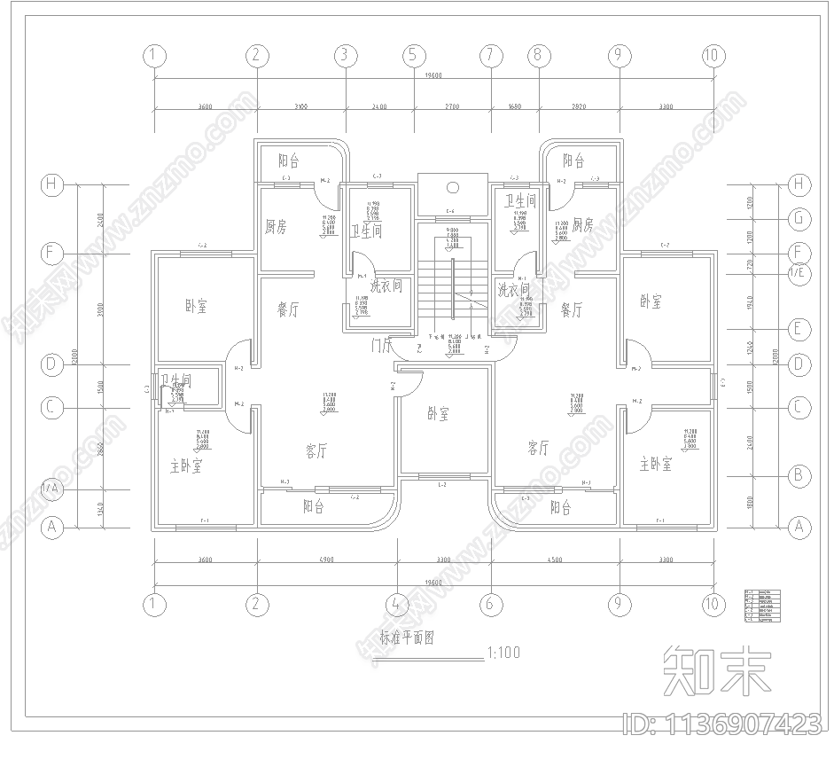 住宅建筑cad施工图下载【ID:1136907423】