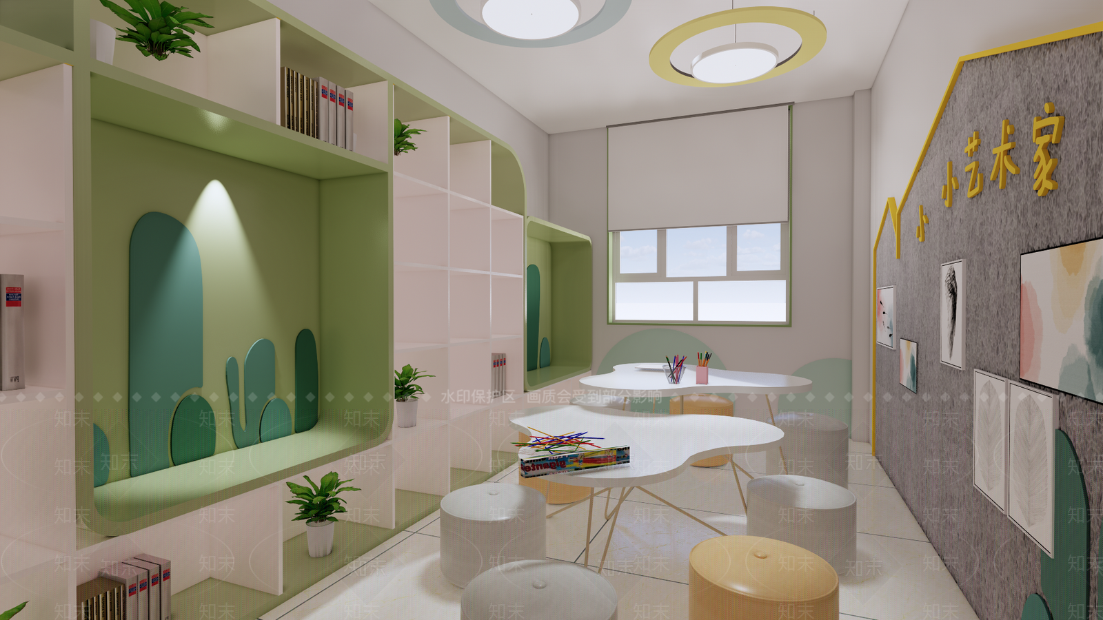 现代学校教室SU模型下载【ID:1137168271】