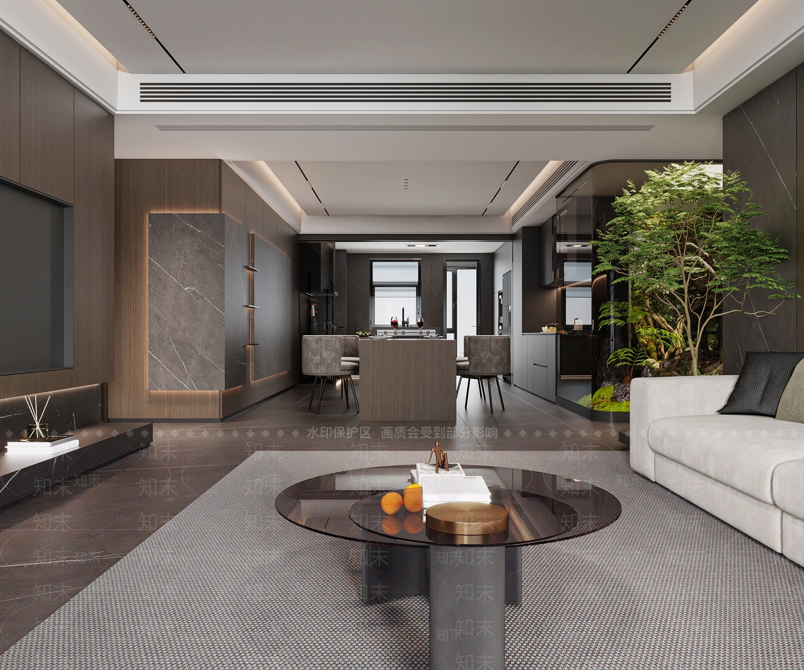 现代酒店餐厅3D模型下载【ID:1221900758】
