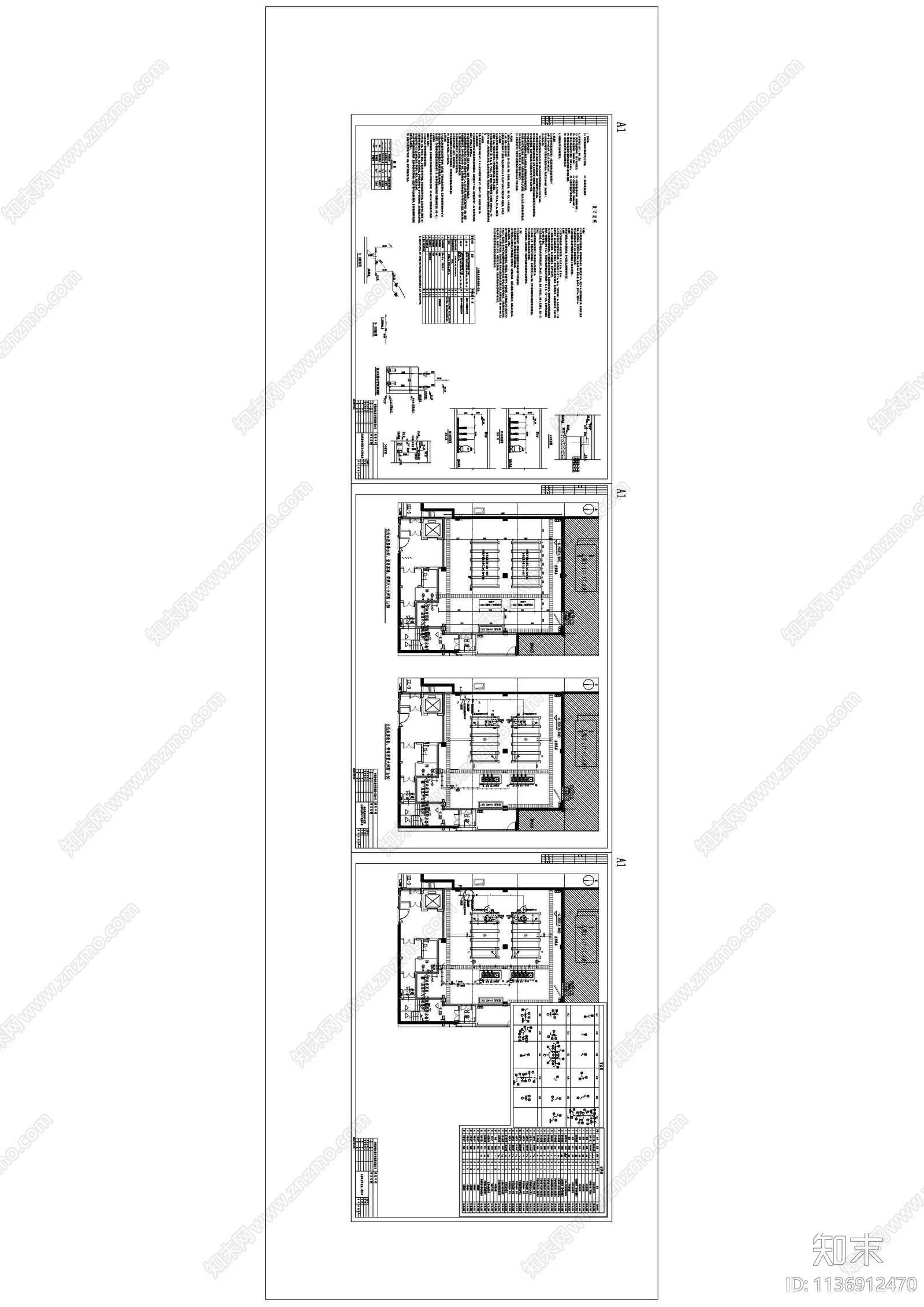 某小区生活泵房布置cad施工图下载【ID:1136912470】