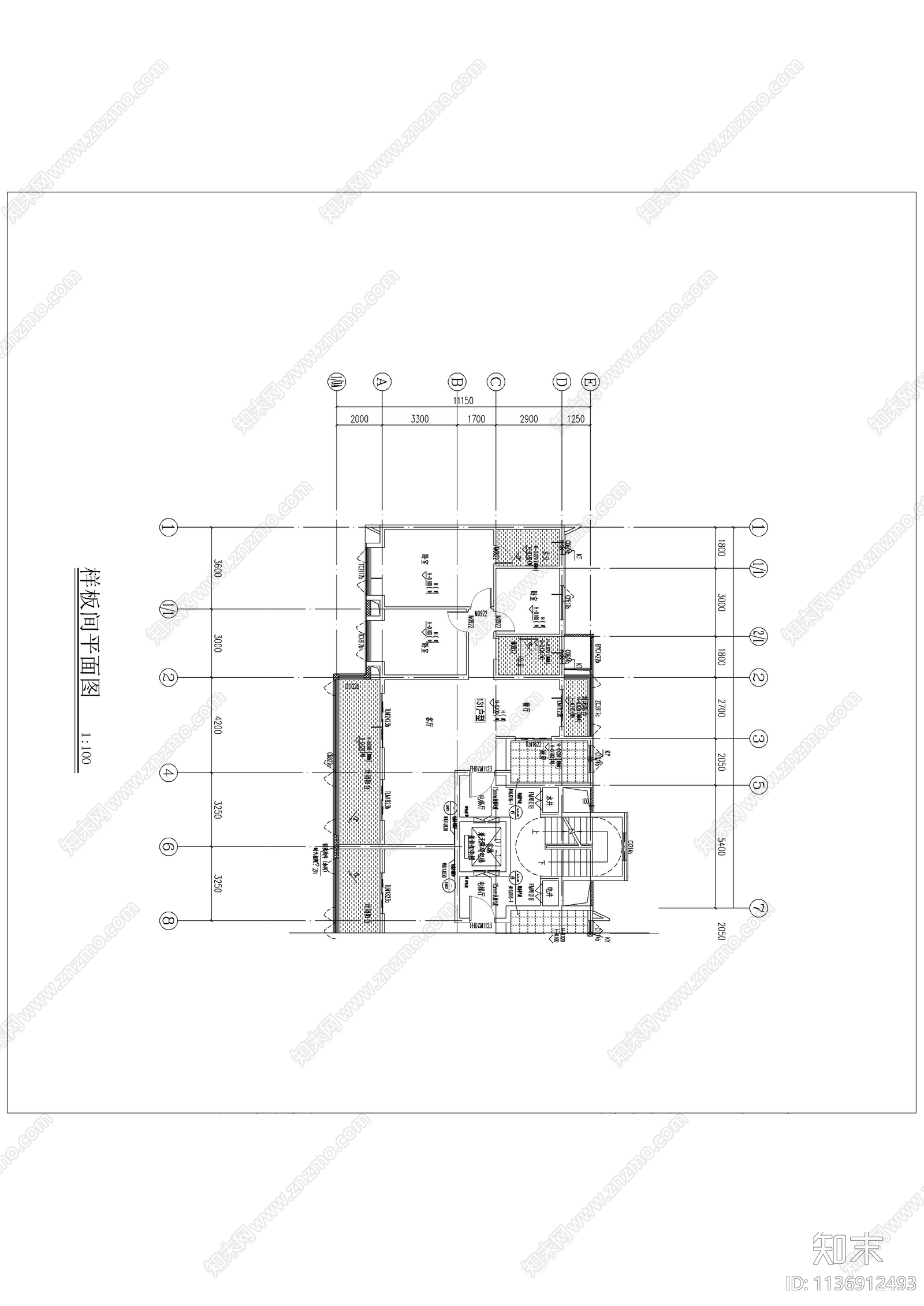 样板房门窗深化cad施工图下载【ID:1136912493】