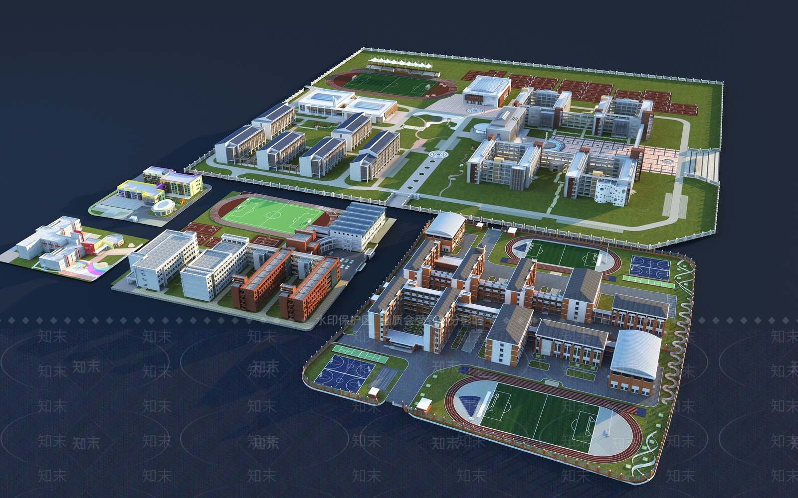 现代学校3D模型下载【ID:1136917230】
