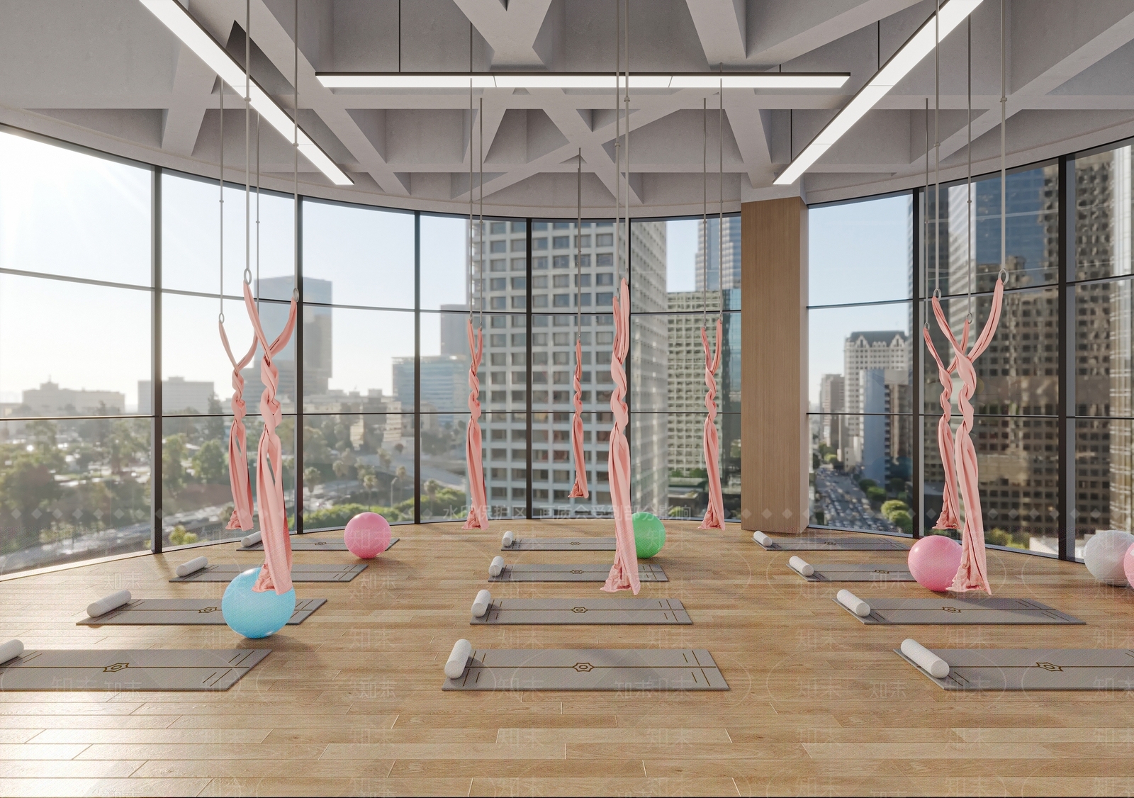 现代瑜伽室3D模型下载【ID:1136918671】