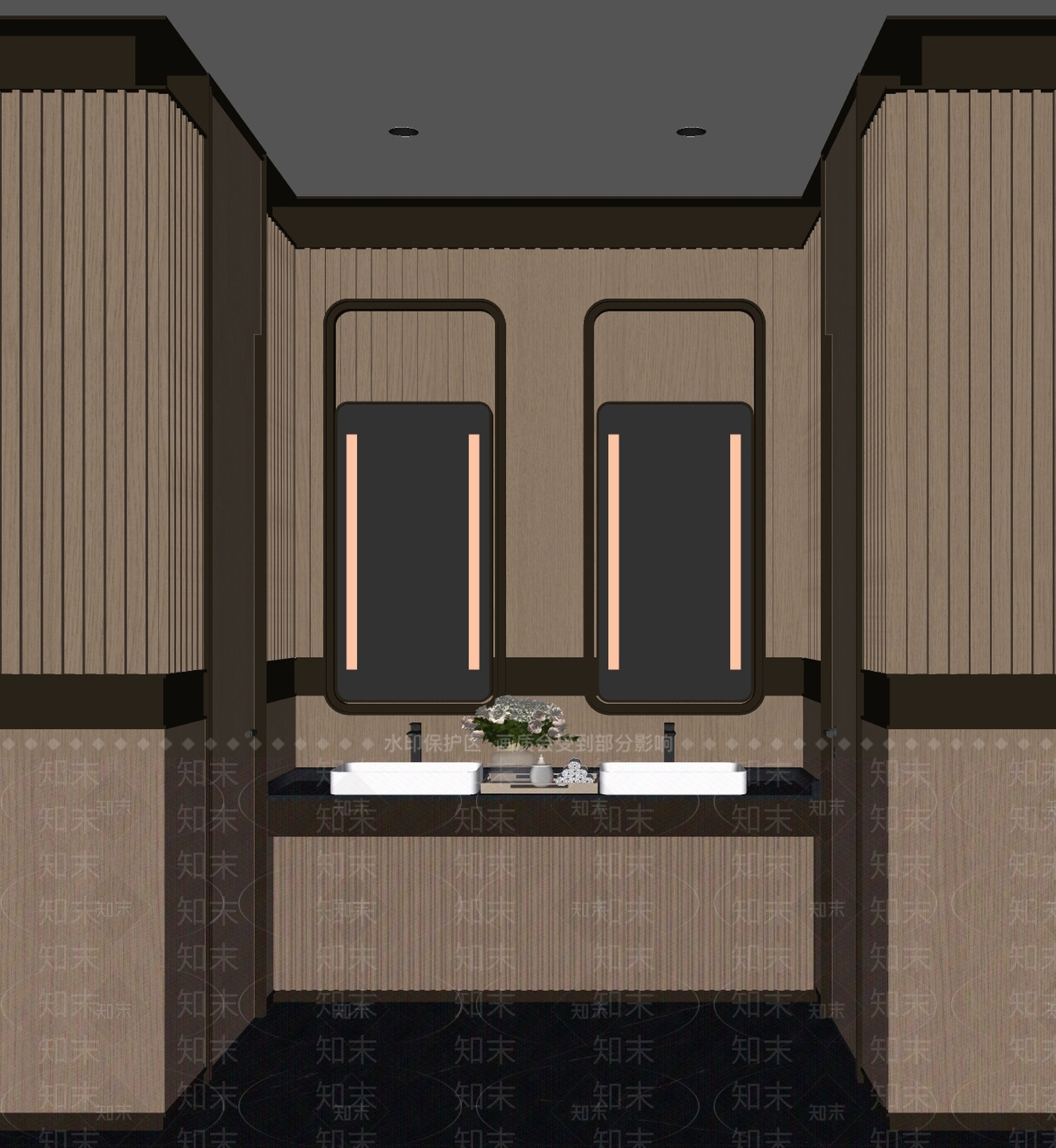 现代卫生间SU模型下载【ID:1136918616】