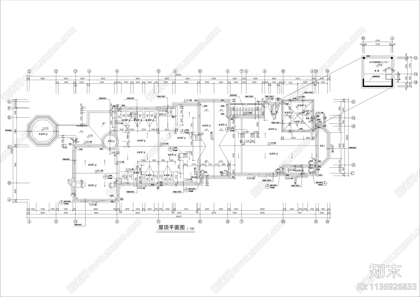 某欧式商铺建筑cad施工图下载【ID:1136926833】