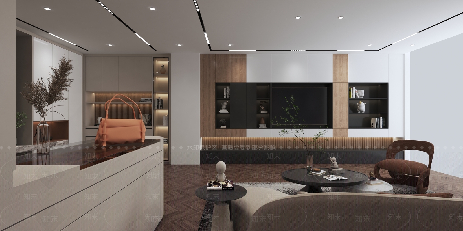 现代家居客厅3D模型下载【ID:1221501638】