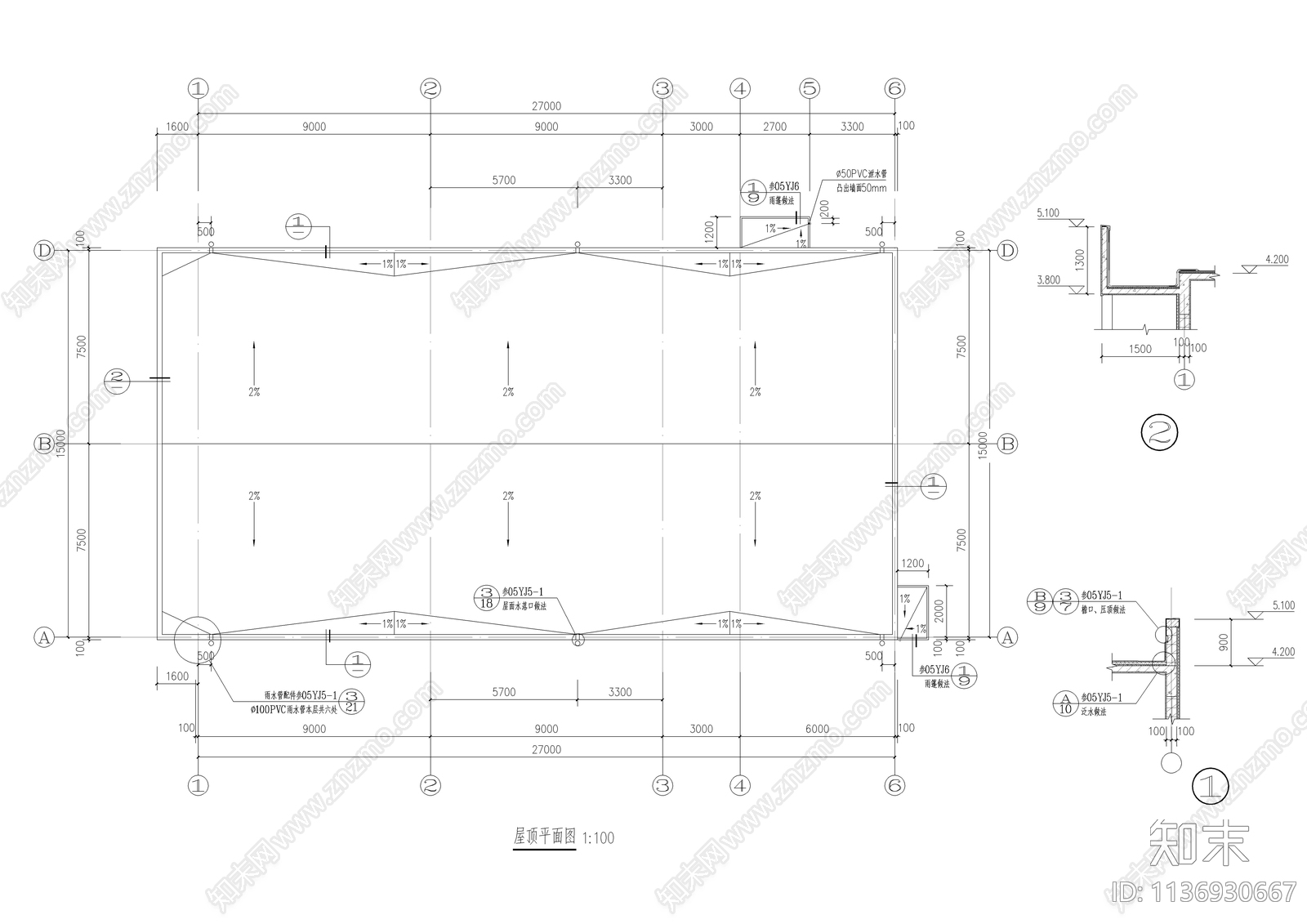 某中学生餐厅建筑cad施工图下载【ID:1136930667】