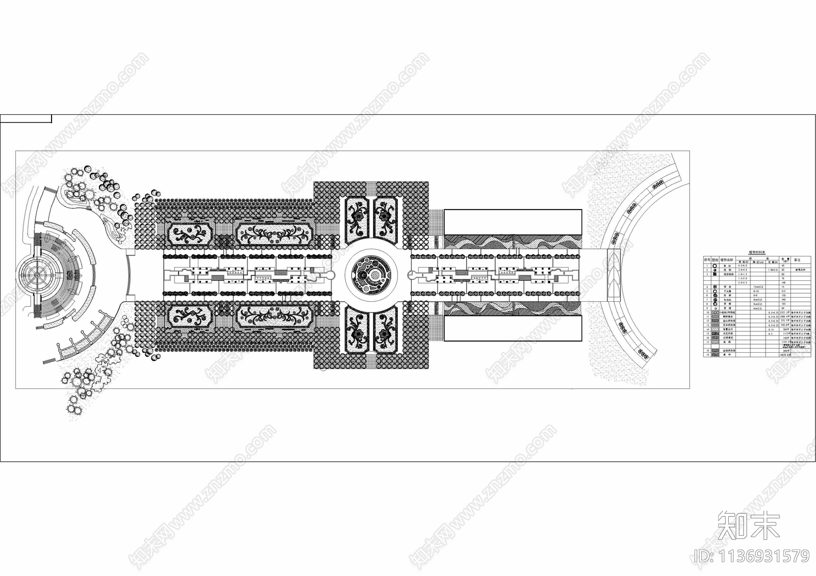 月亮湖公园景观规划平面图施工图下载【ID:1136931579】