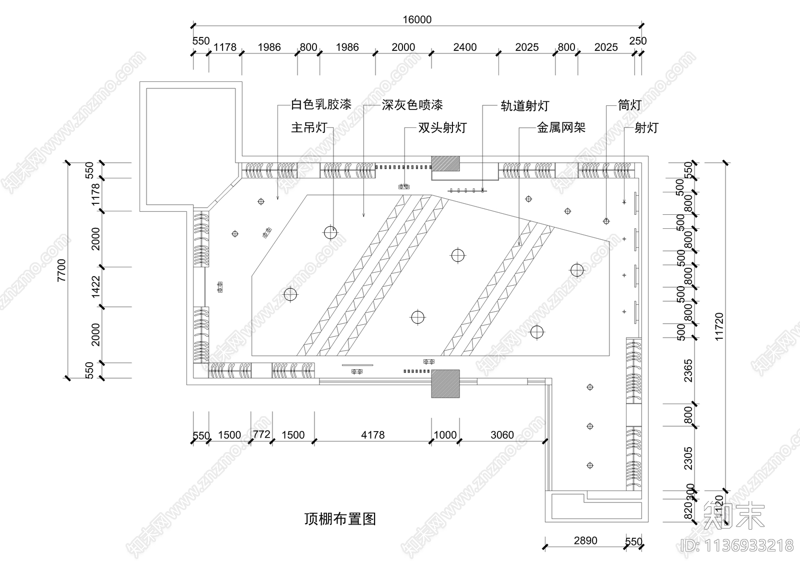 L型服装专卖店全套装修cad施工图下载【ID:1136933218】