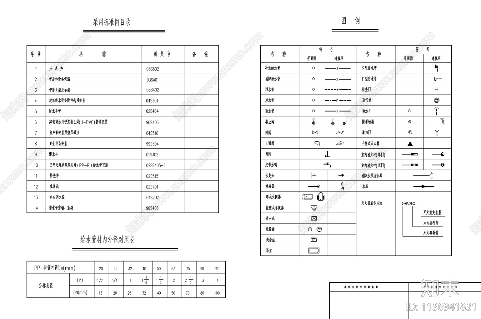 综合办公楼给排水施工图下载【ID:1136941831】