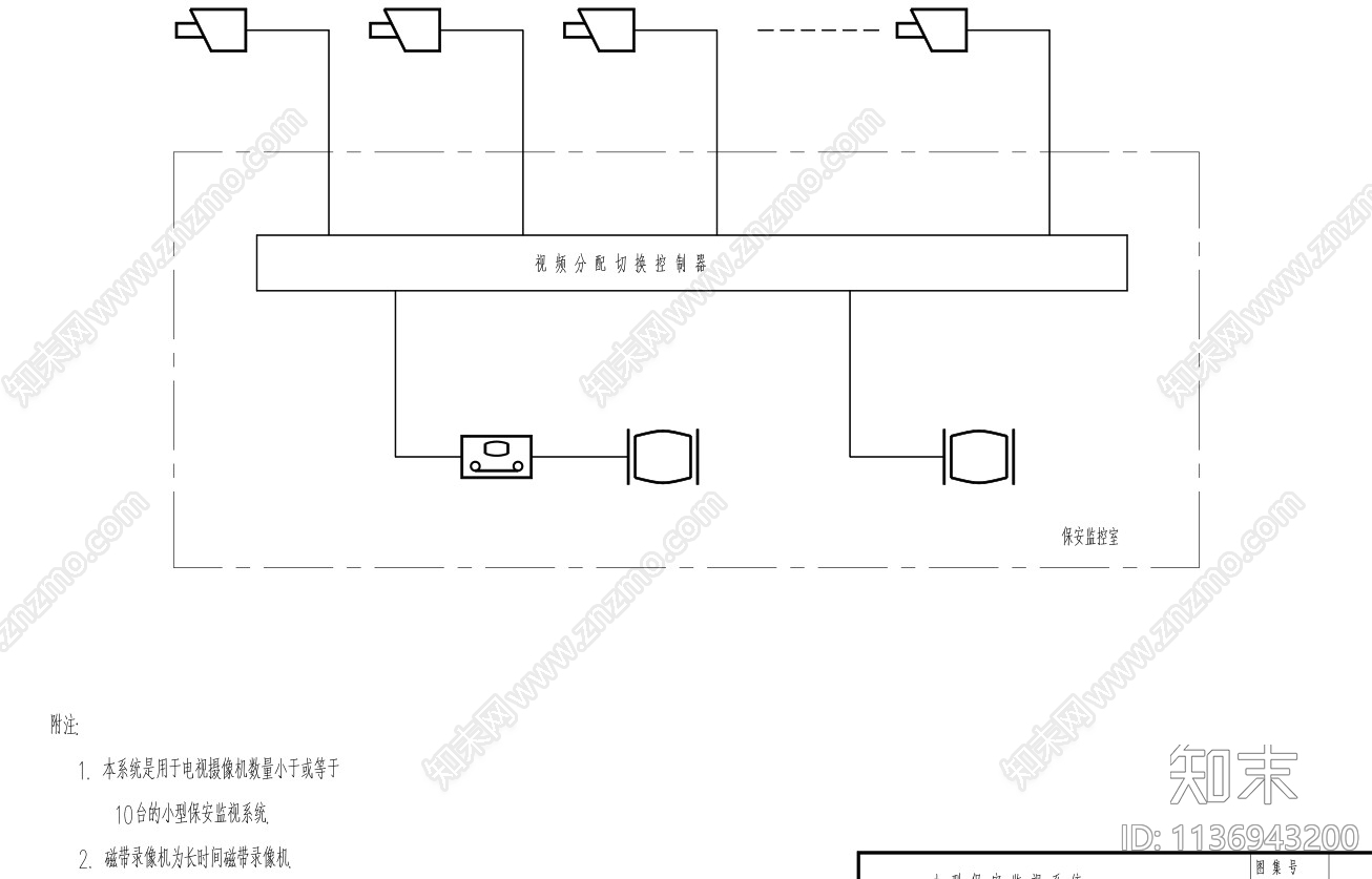 可视对讲系统cad施工图下载【ID:1136943200】