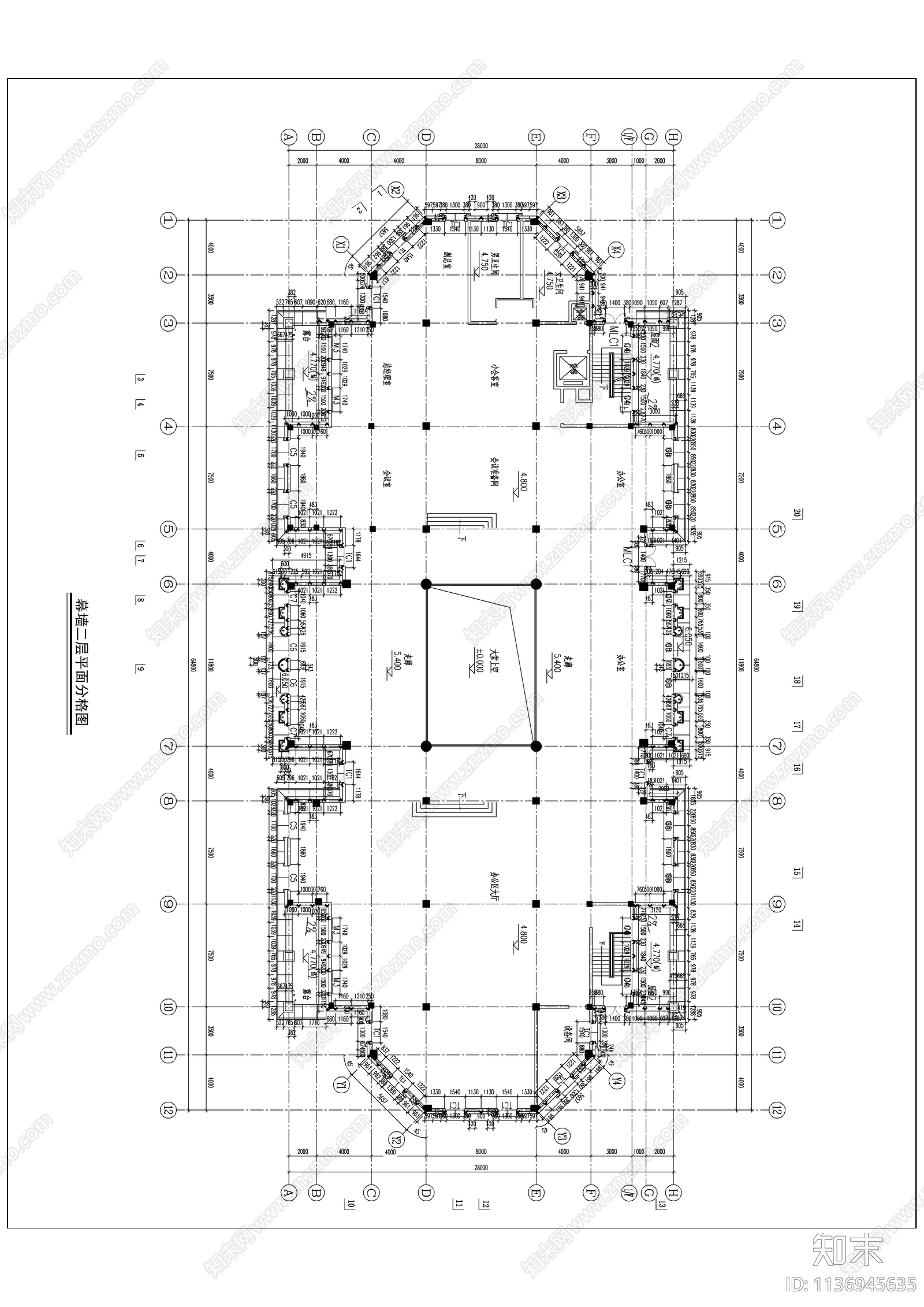 巴黎都市石材幕墙cad施工图下载【ID:1136945635】