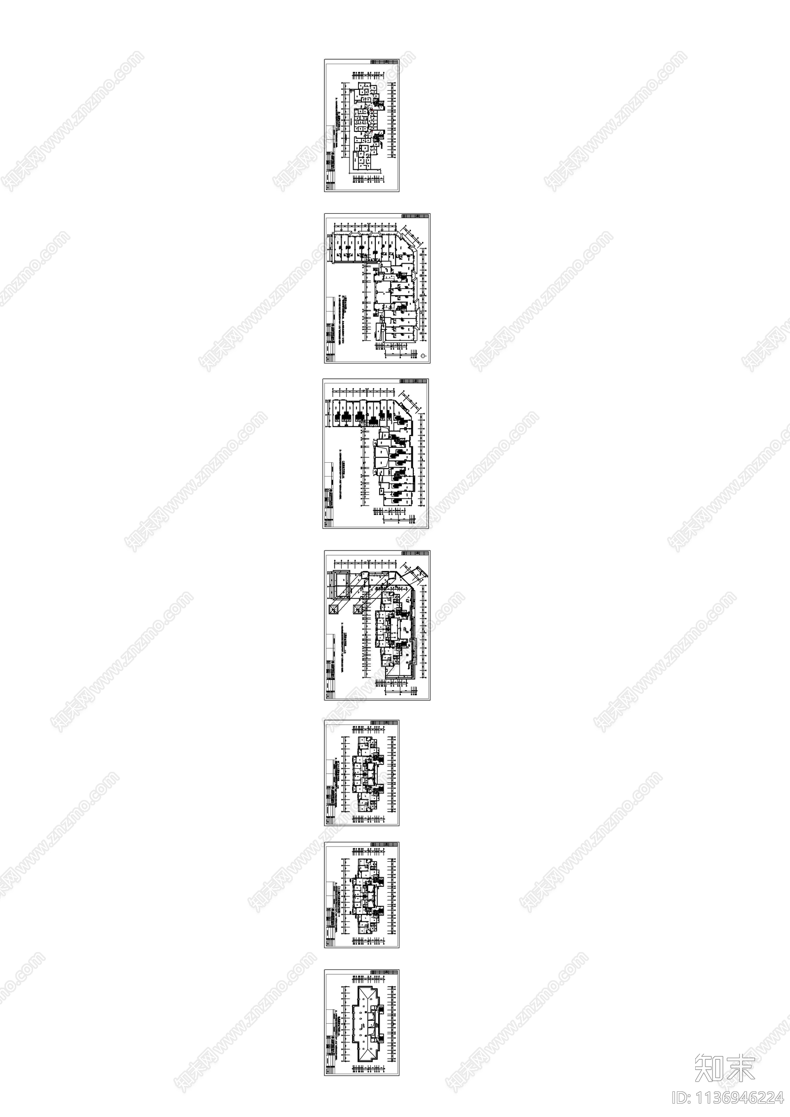 大型小区住宅和地库智能化cad施工图下载【ID:1136946224】