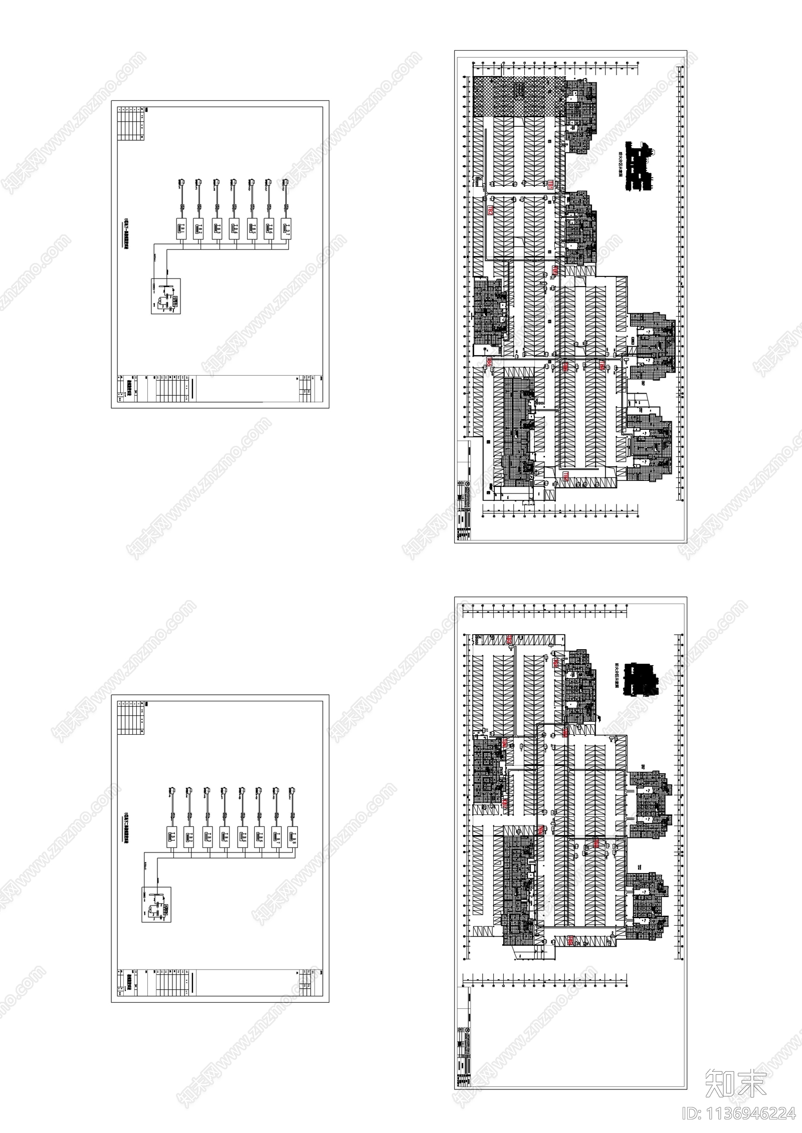 大型小区住宅和地库智能化cad施工图下载【ID:1136946224】