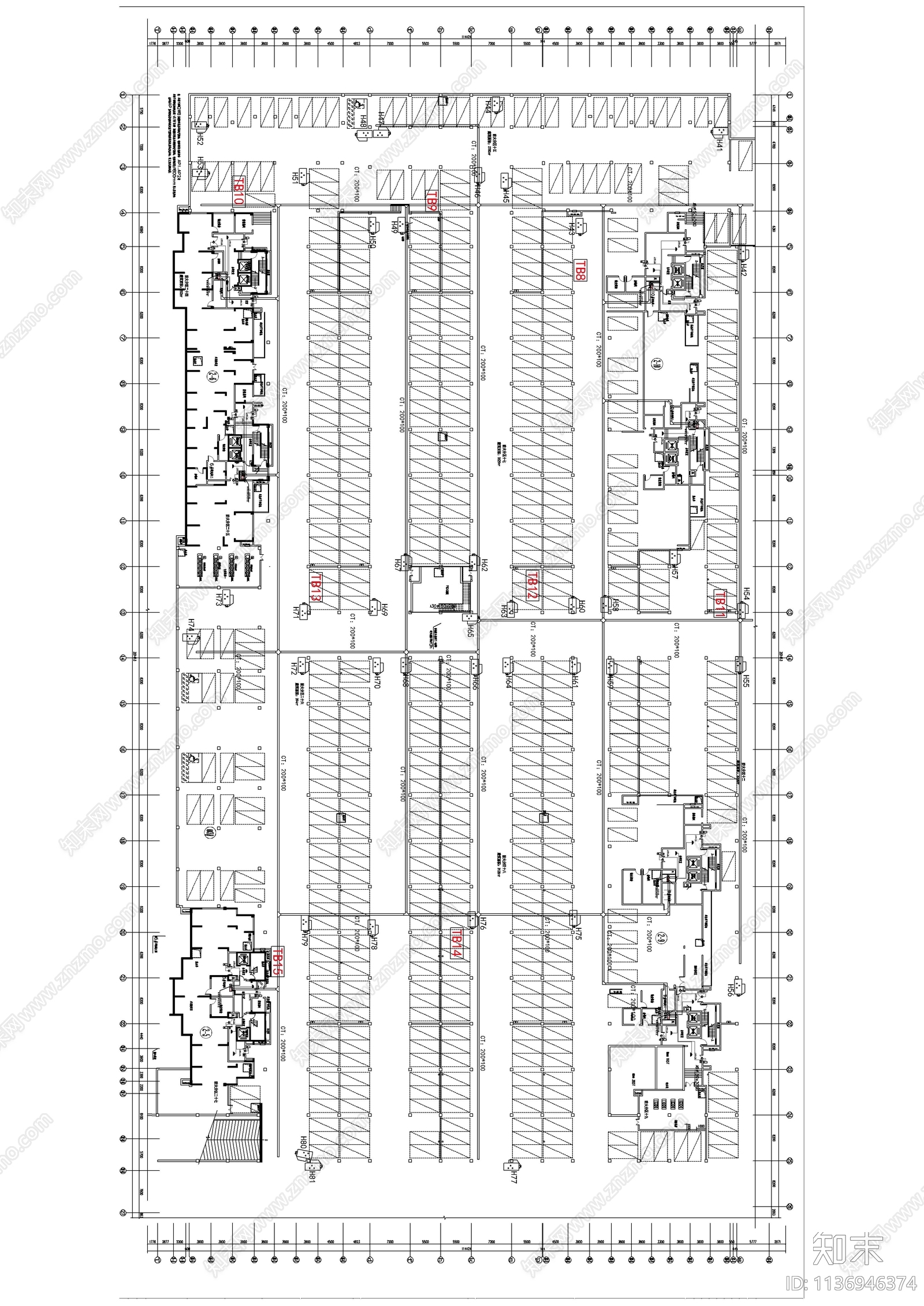 小区住宅和地库智能化施工图下载【ID:1136946374】