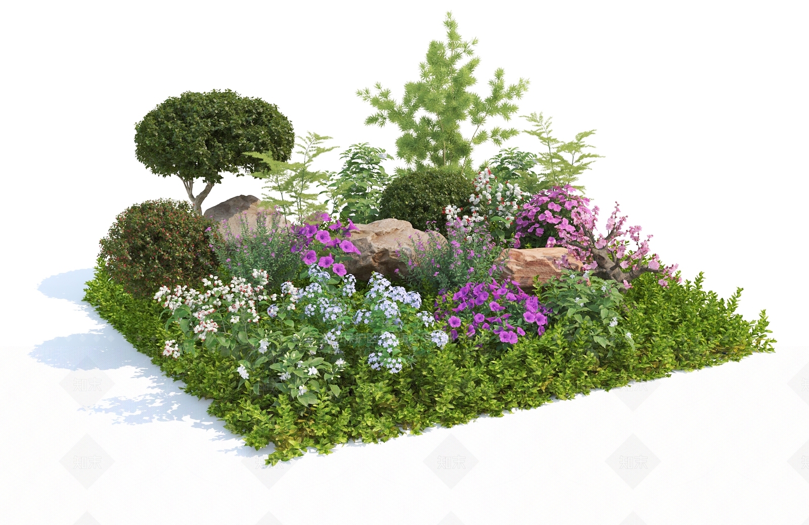 花坛3D模型下载【ID:1136951953】