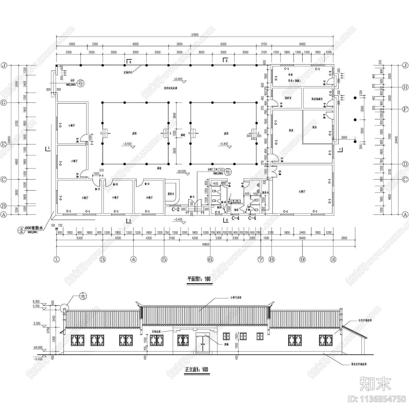 徽派风格建筑23套施工图下载【ID:1136954750】