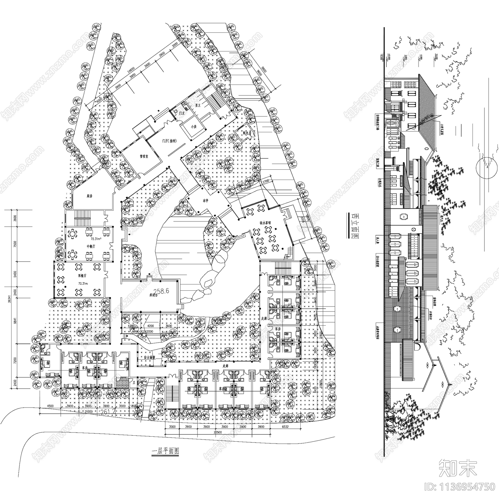 徽派风格建筑23套施工图下载【ID:1136954750】