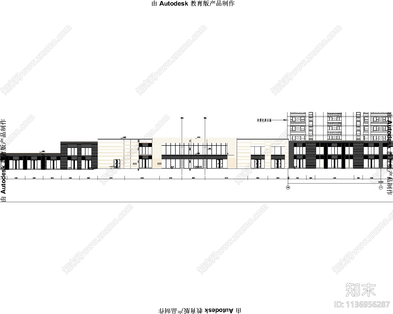 高层85㎡住宅建筑cad施工图下载【ID:1136956287】