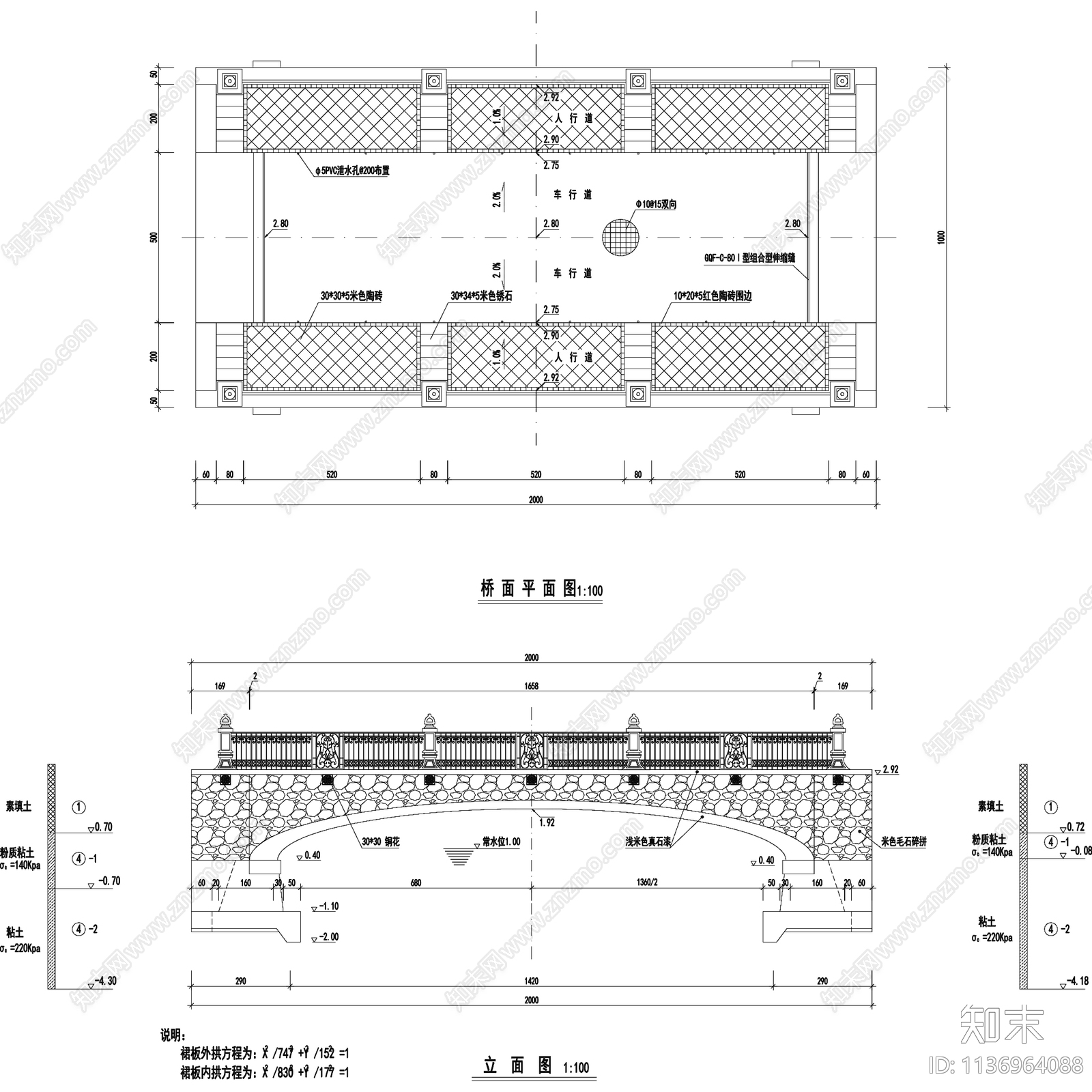 园林景观桥石桥77套施工图下载【ID:1136964088】